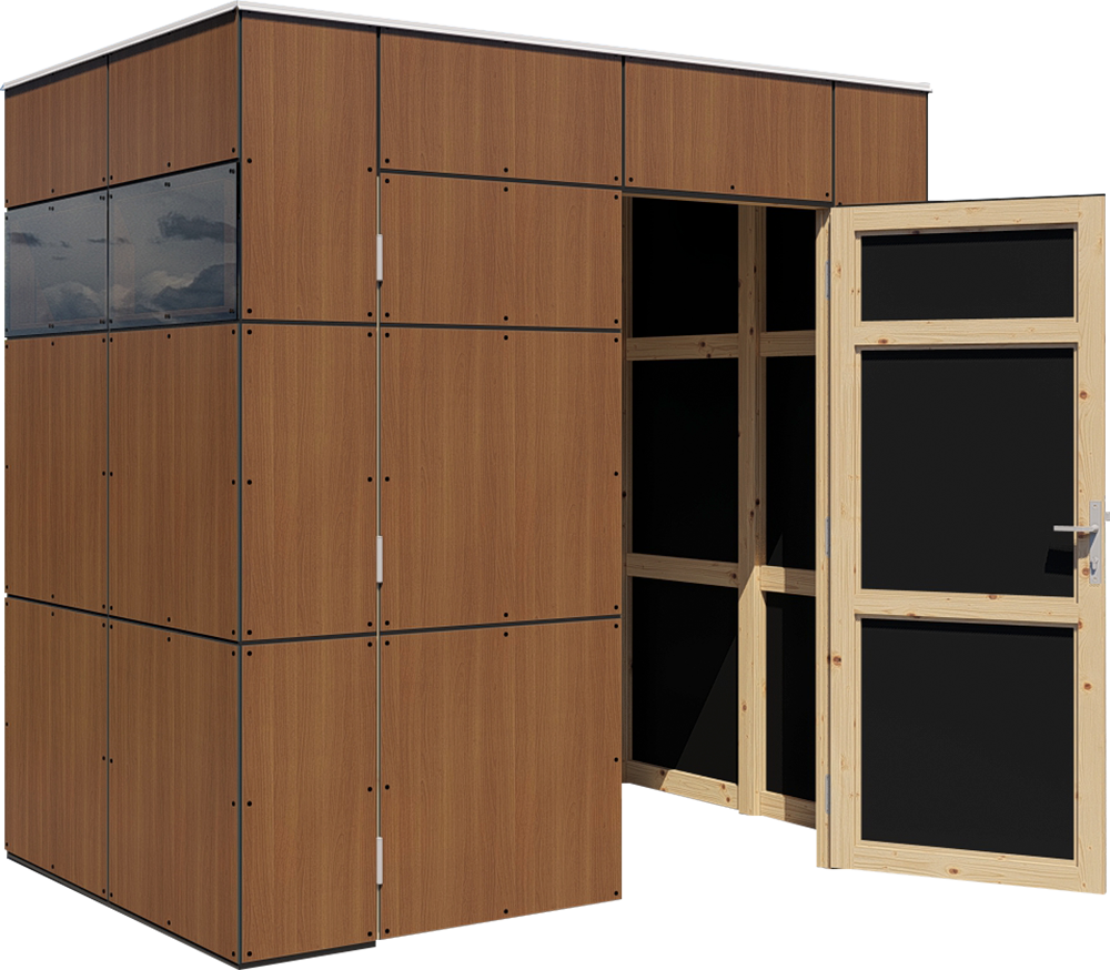 BERTILO Gartenhaus »HPL Mini, in verschiedenen Farben«, Fassaden-HPL in Architekturqualität, witterungsbeständig, farbstabil