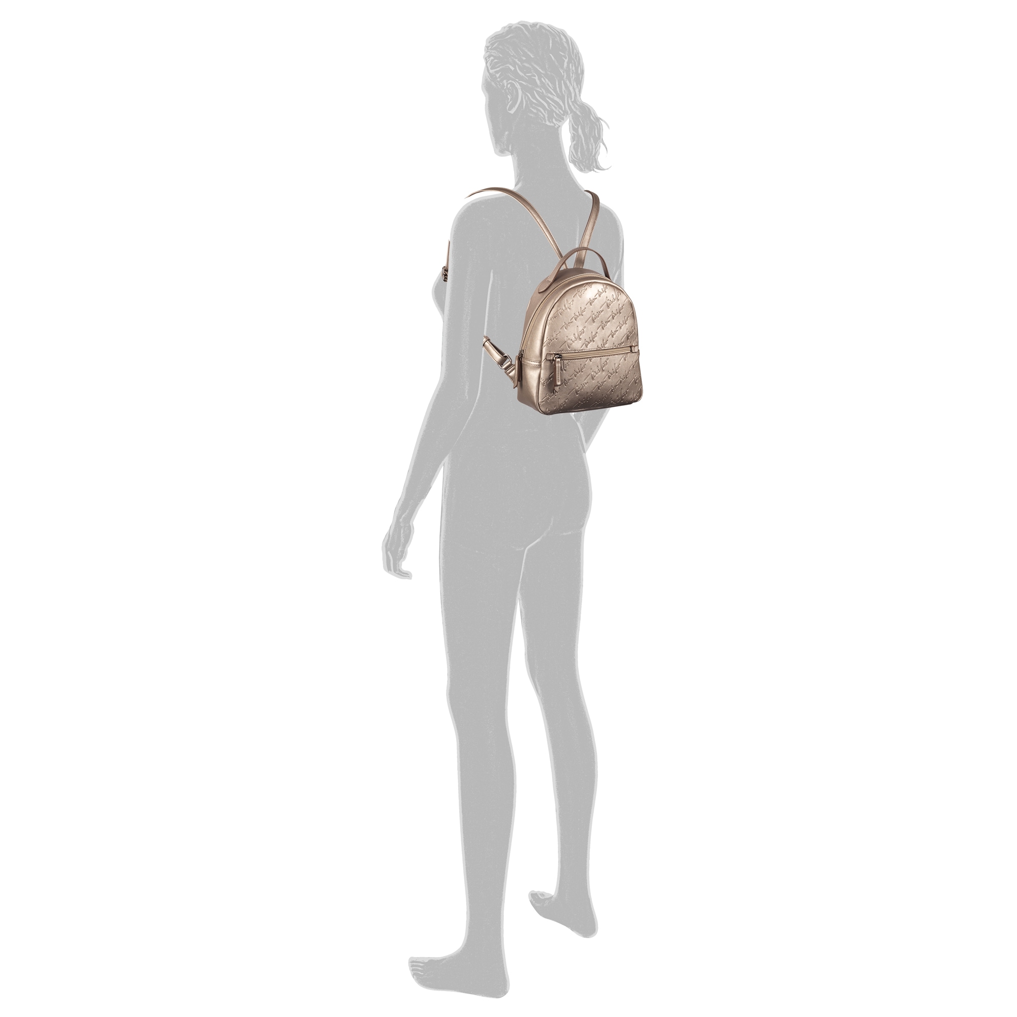 TOM TAILOR Rucksack »Denice«, aus glattem Lederimitat mit toller Logoprägung in Schreibschrift