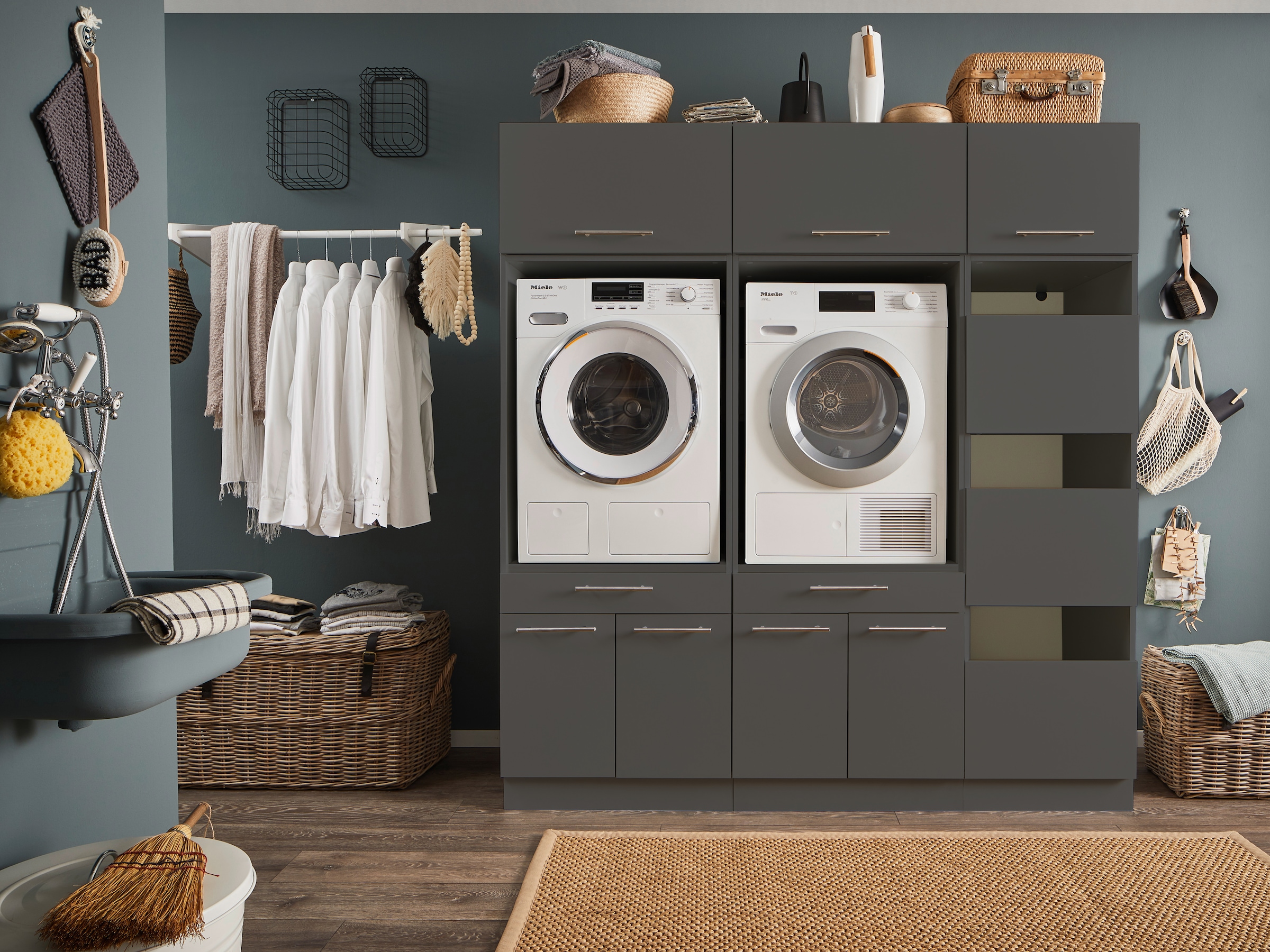 Laundreezy Mehrzweckschrank-Set "LAUNDREEZY LDSK11", Breite 185 cm günstig online kaufen