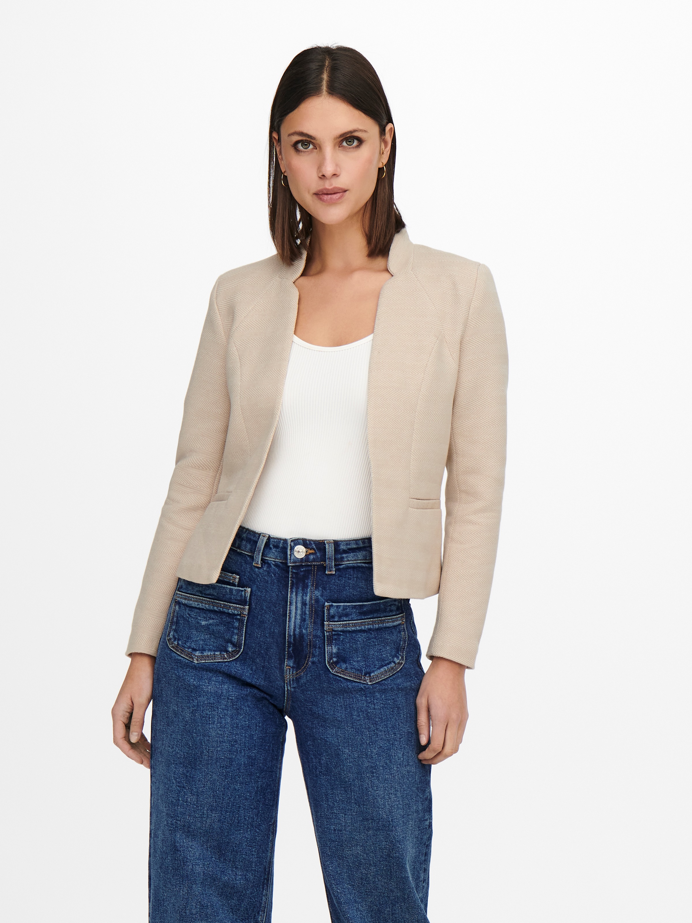 ONLY Kurzblazer "ONLADDY-LINEA L/S SHORT BLAZER CC TLR" Materialmix, regula günstig online kaufen