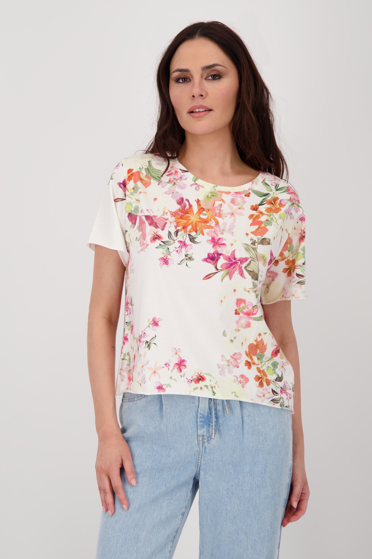 Monari T-Shirt "Shirt Blumenverlauf allov.", Mit Rundhalsausschnitt günstig online kaufen