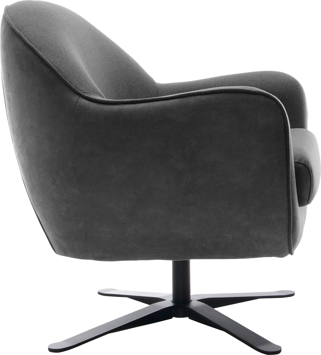 TRENDMANUFAKTUR Drehsessel »Mira, Loungesessel«, in zeitlosem, modernen Stil mit praktischer Drehfunktion