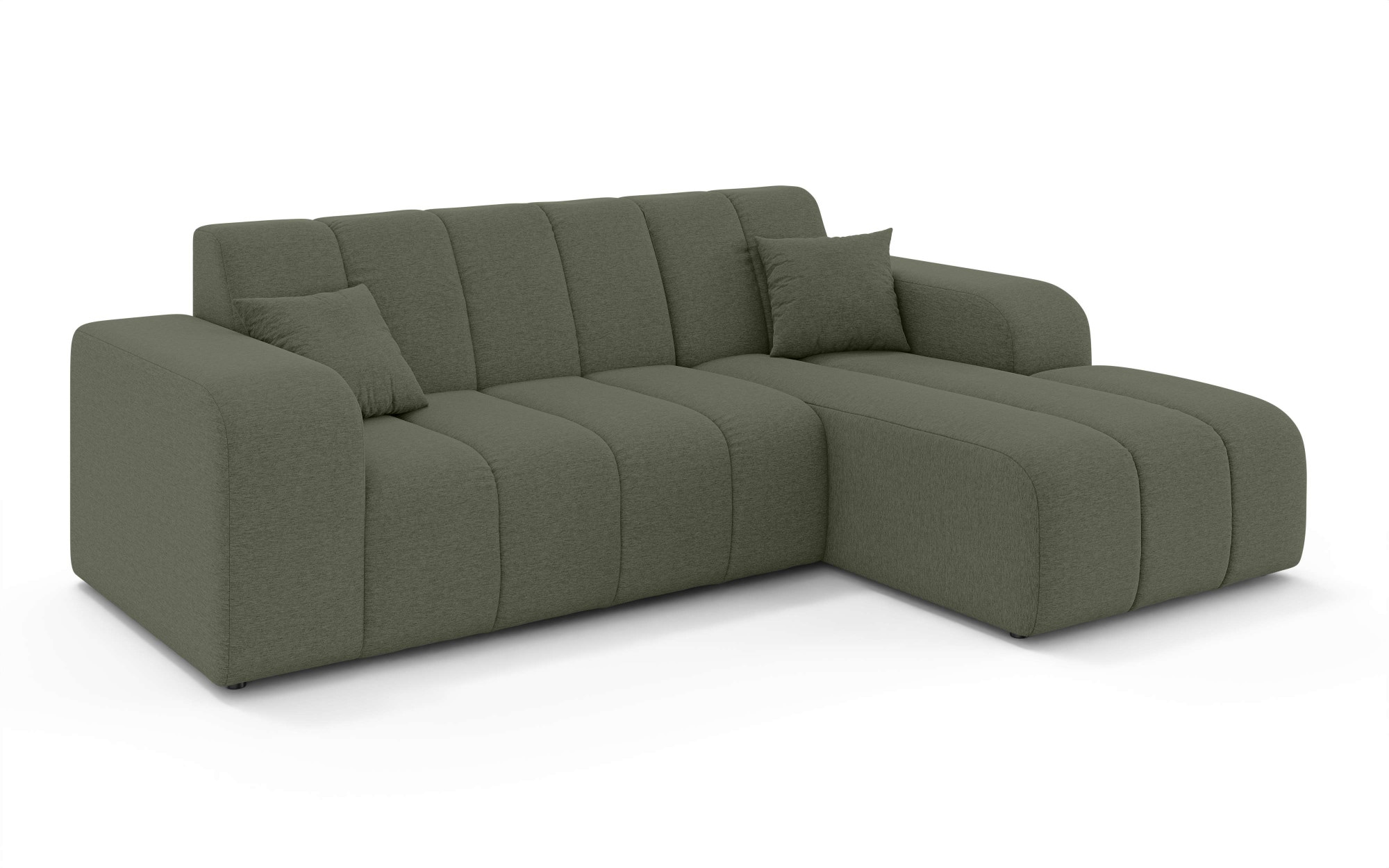INOSIGN Ecksofa »CASSY L-Form, Schlafsofa mit Bettkasten, Maße B/T/H: 245/165/88 cm«, mit 2 Rückenkissen, Recamiere rechts oder links bestellbar