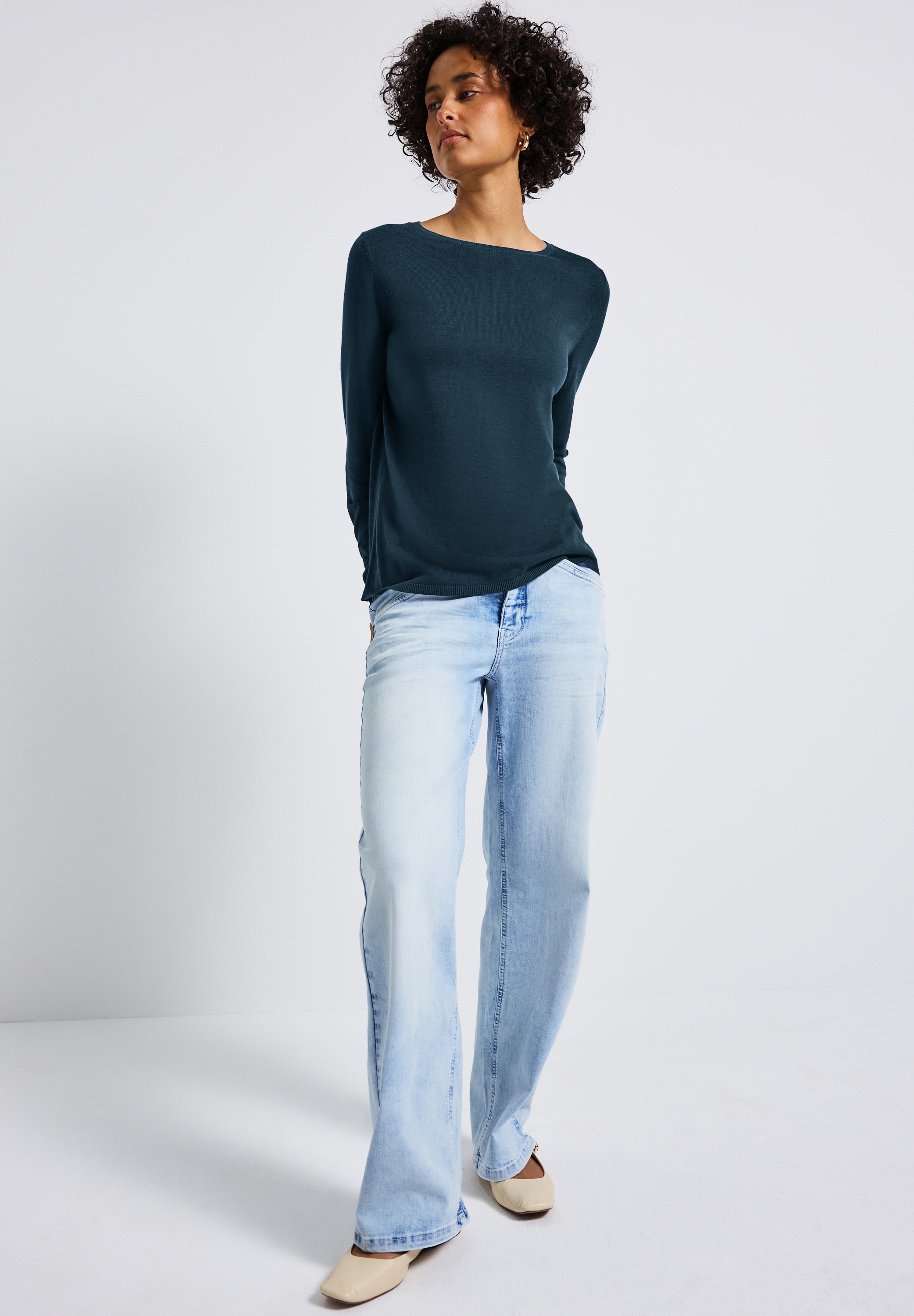 STREET ONE Strickpullover, mit U-Boot-Ausschnitt
