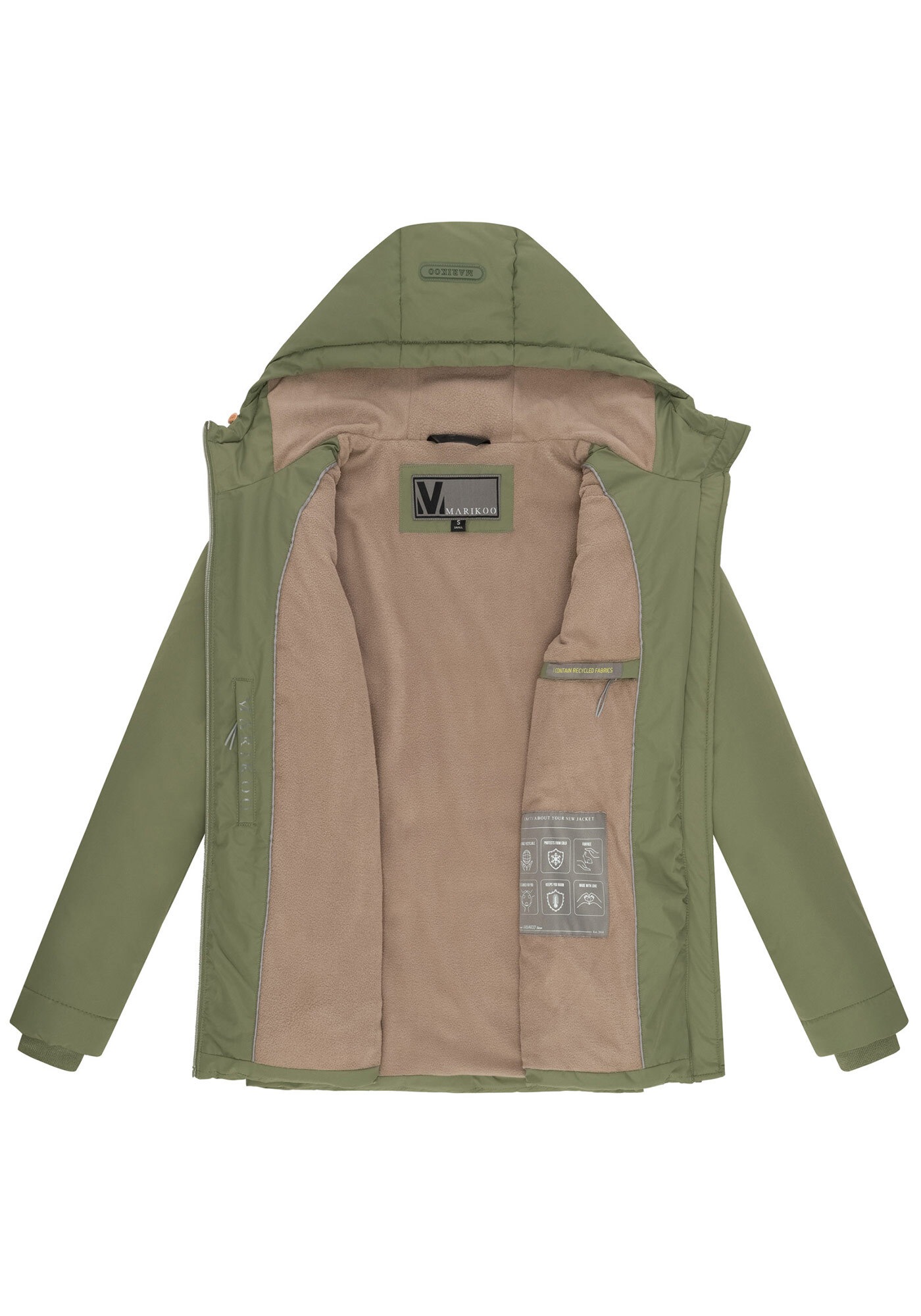 Marikoo Steppjacke »Alemee«, Mit warmen Fleecestoff im Inneren