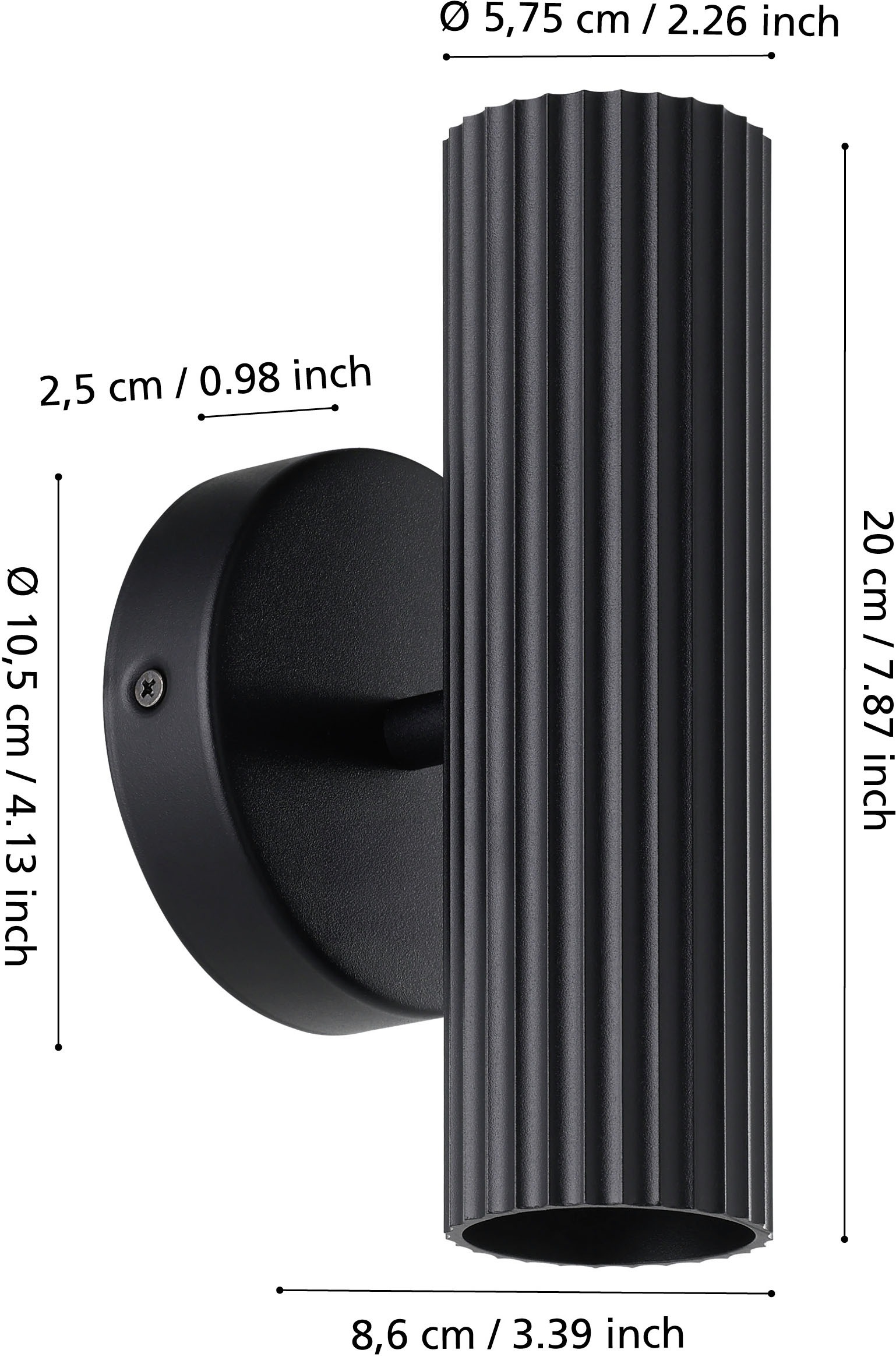 EGLO Wandleuchte »PORTILLO Wandlampe - Alu, Stahl - GU10 - 2X5W - IP20« GU10 1 Stk. Wandstrahler, Wandspot, Wohnzimmer, Flur, L10,5 x H20 x AL8,5 cm