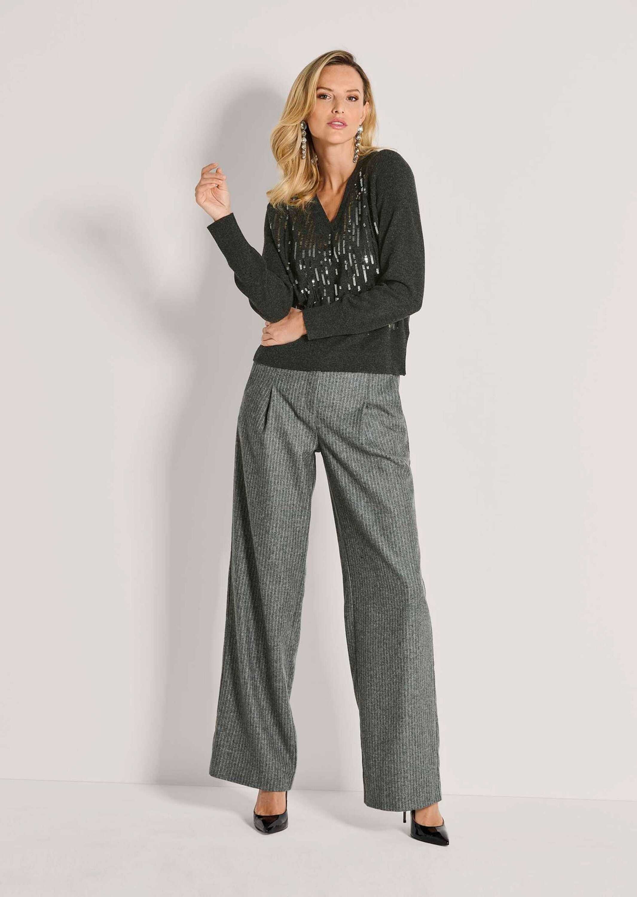 MADELEINE Longpullover "Feinstrickpullover Eleganter Wollpullover mit stilv günstig online kaufen