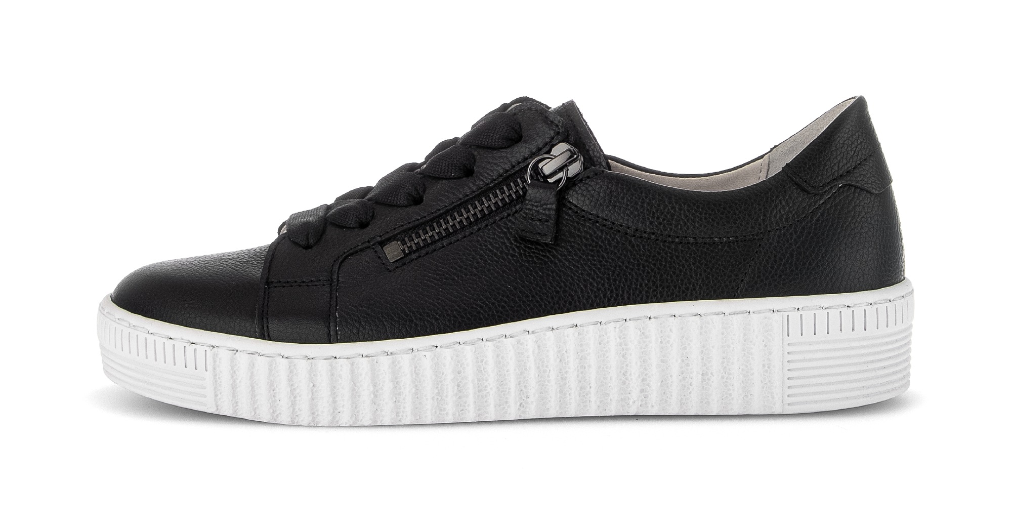Gabor Plateausneaker, Freizeitschuh, Halbschuh, Schnürschuh mit zwei Reißverschlüssen