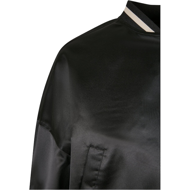 URBAN CLASSICS Collegejacke »Damen Ladies Short Oversized Satin College  Jacket«, (1 St.), ohne Kapuze für kaufen | BAUR