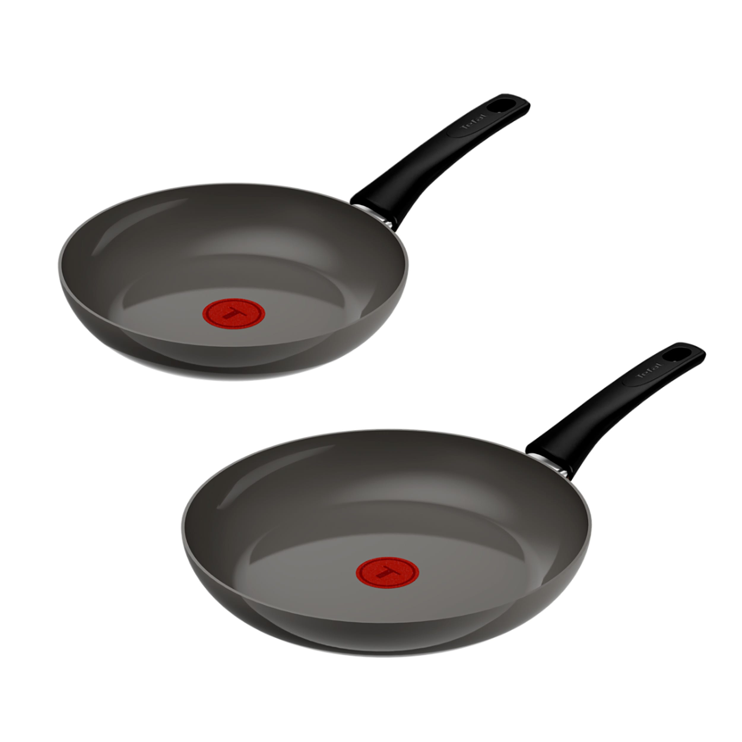 Tefal Pfannen-Set "Renewal" Aluminium Set, 2 tlg. Keramikbeschichtung, 100% recycelter Aluminiumkörper, Thermo-Signal