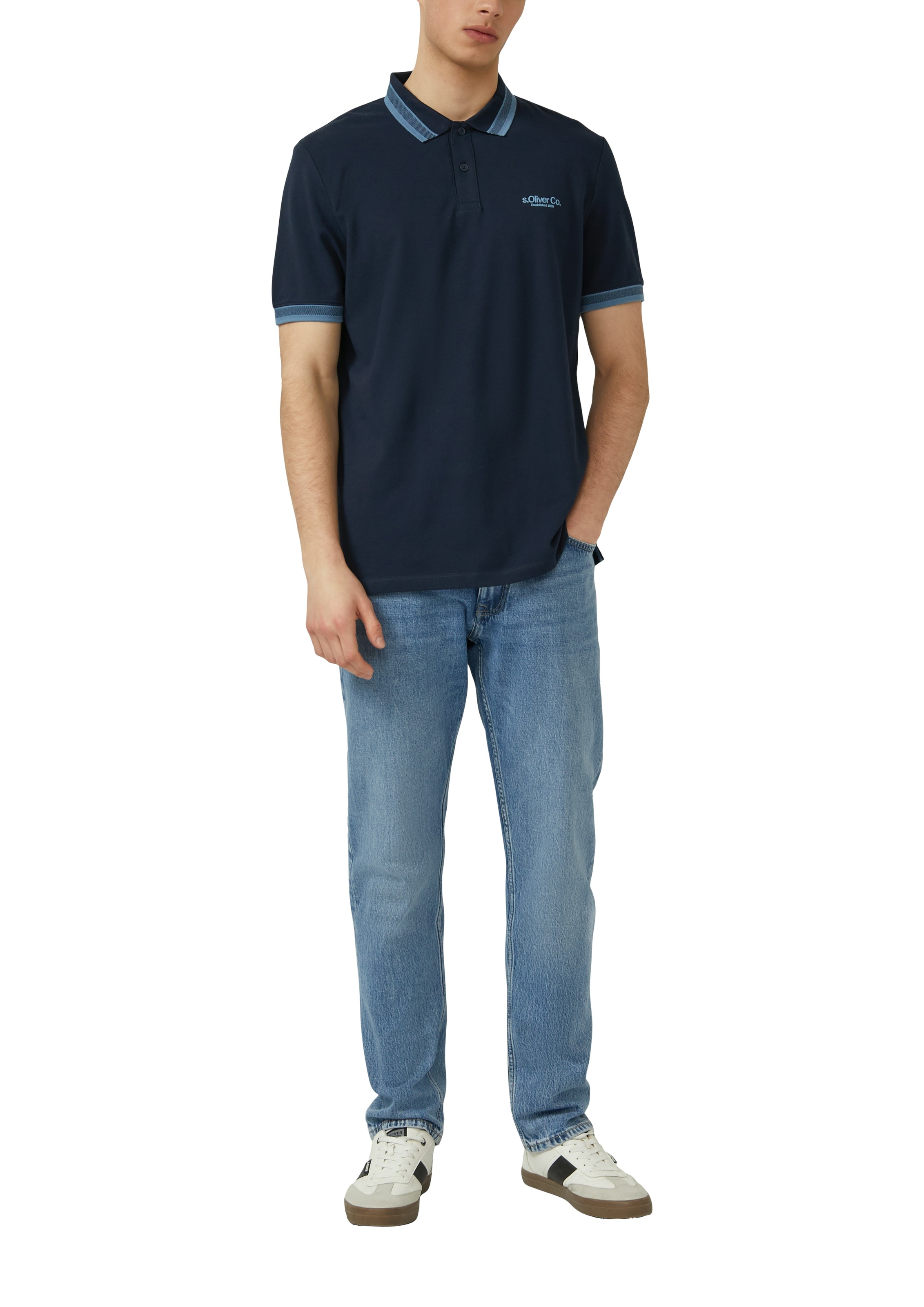 s.Oliver Poloshirt mit Logo Schriftzug günstig online kaufen