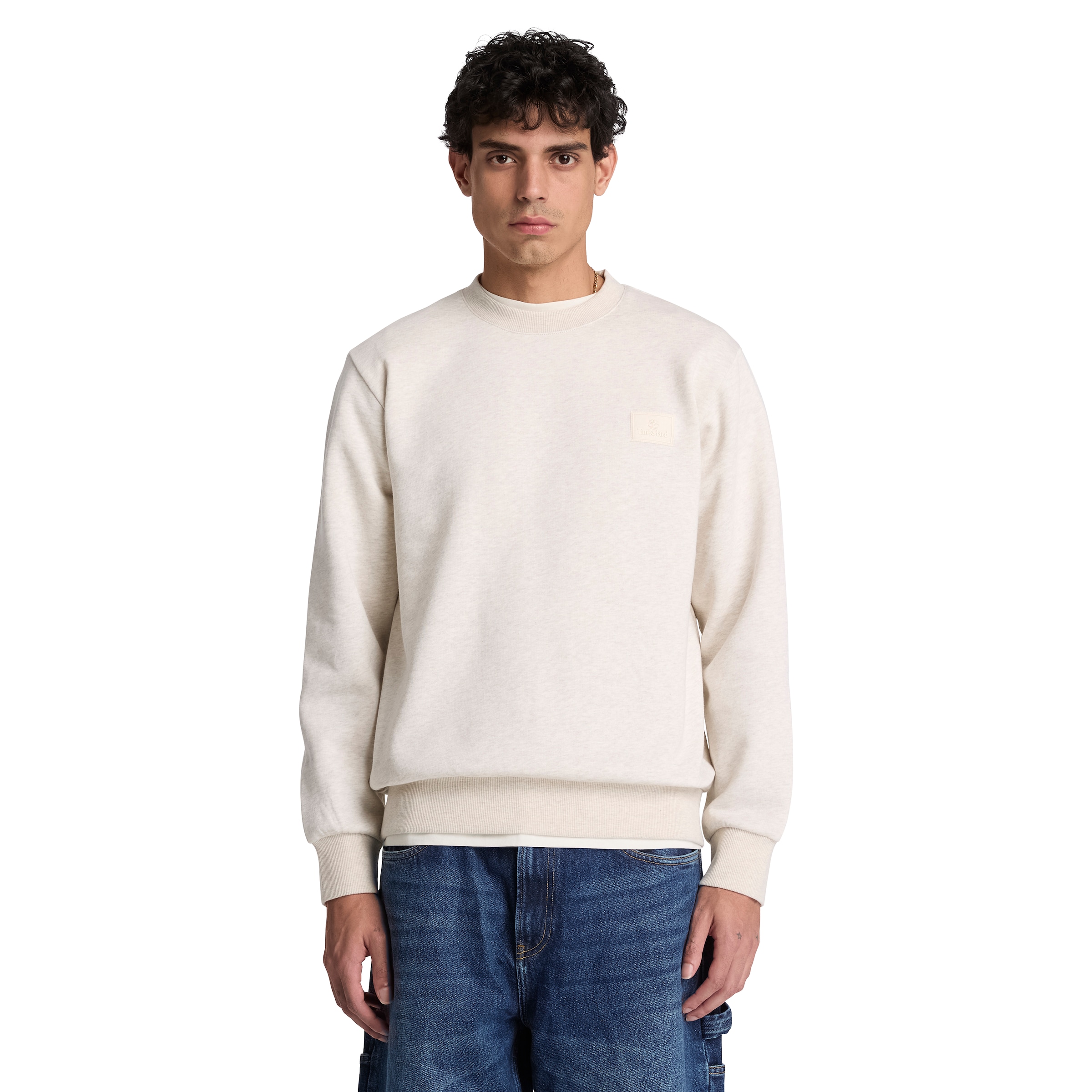 Timberland Sweatshirt "Silicon Badge BB Crew Sweatshirt", aus Baumwolle und Polyester, erhältlich in den Größen S bis XXXL