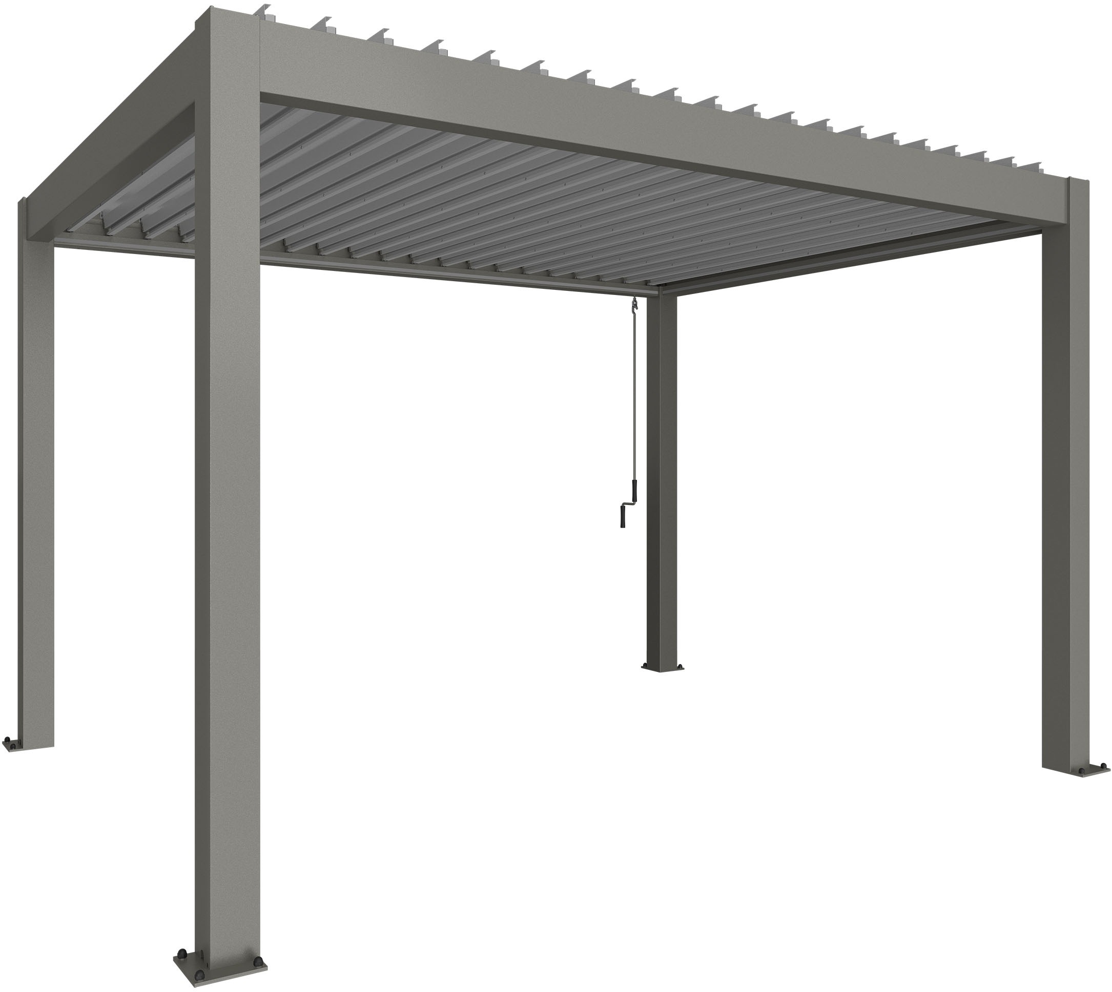 Pergola BIOHORT, B:404,5cm T:312cmquarzgrau, metallic, Garten, Pergolen, "4x3 m, verschiedene Farben", 404,5x312x264 cm, ausgezeichnet mit dem Red