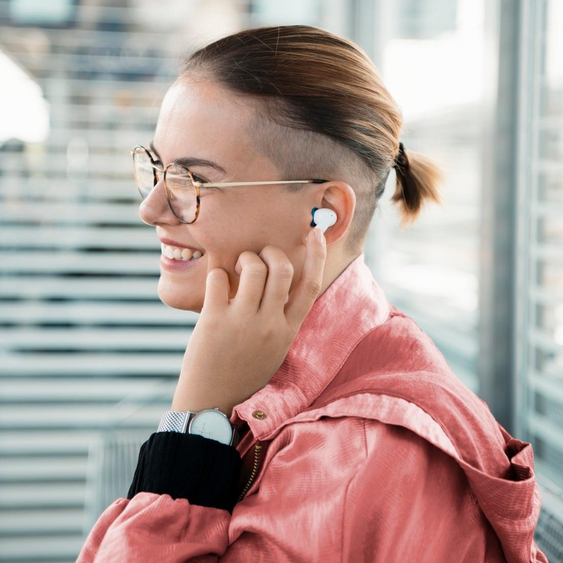 Hama Bluetooth-Kopfhörer (TWS, Headphones, kabellos, In-Ear, ANC, ENC, App), A2DP Bluetooth-AVRCP Bluetooth-HFP-HSP, Active Noise Cancelling (ANC)-Freisprechfunktion-LED Ladestandsanzeige-Noise-Reduction-Sprachsteuerung-True Wireless