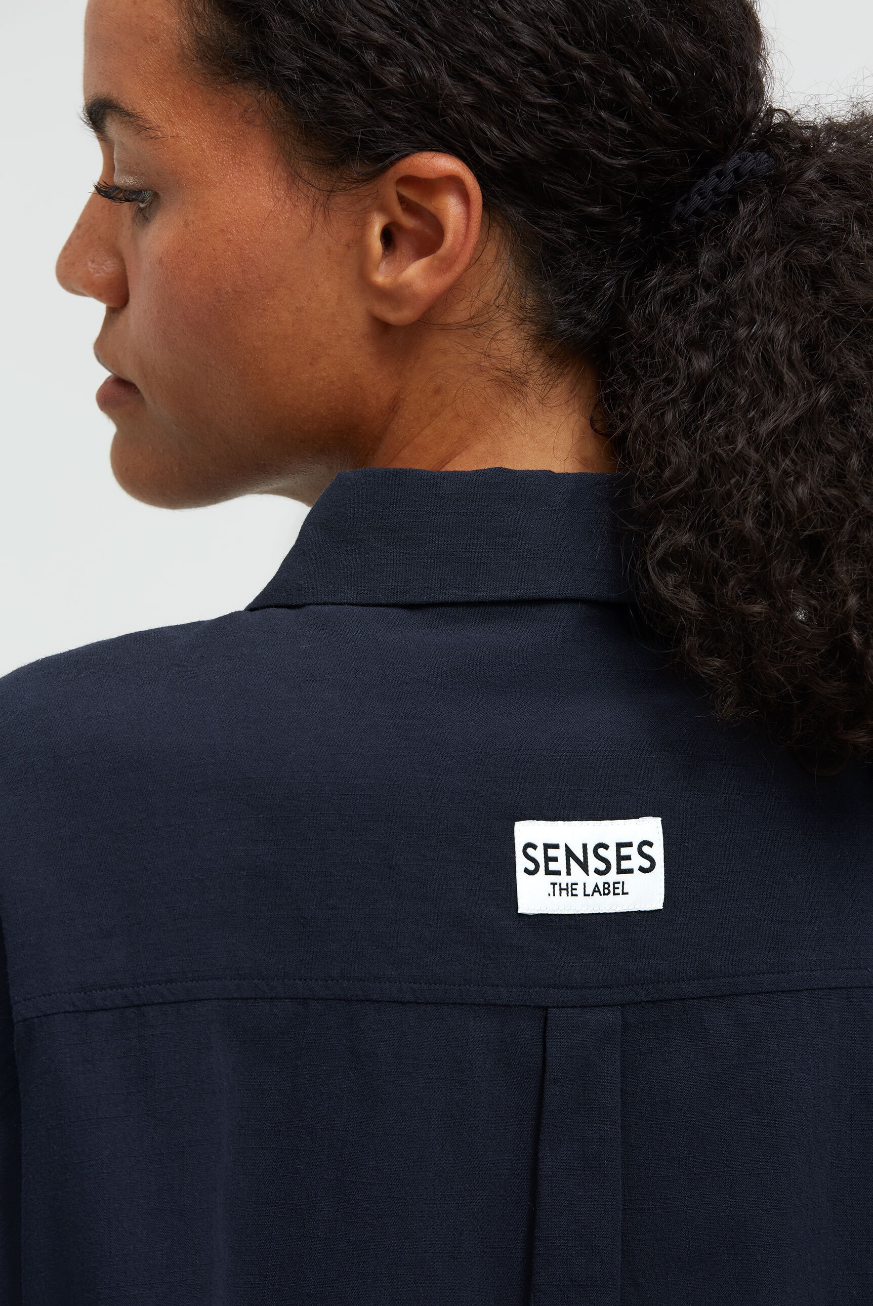 SENSES.THE LABEL Kurzarmbluse mit Brusttasche
