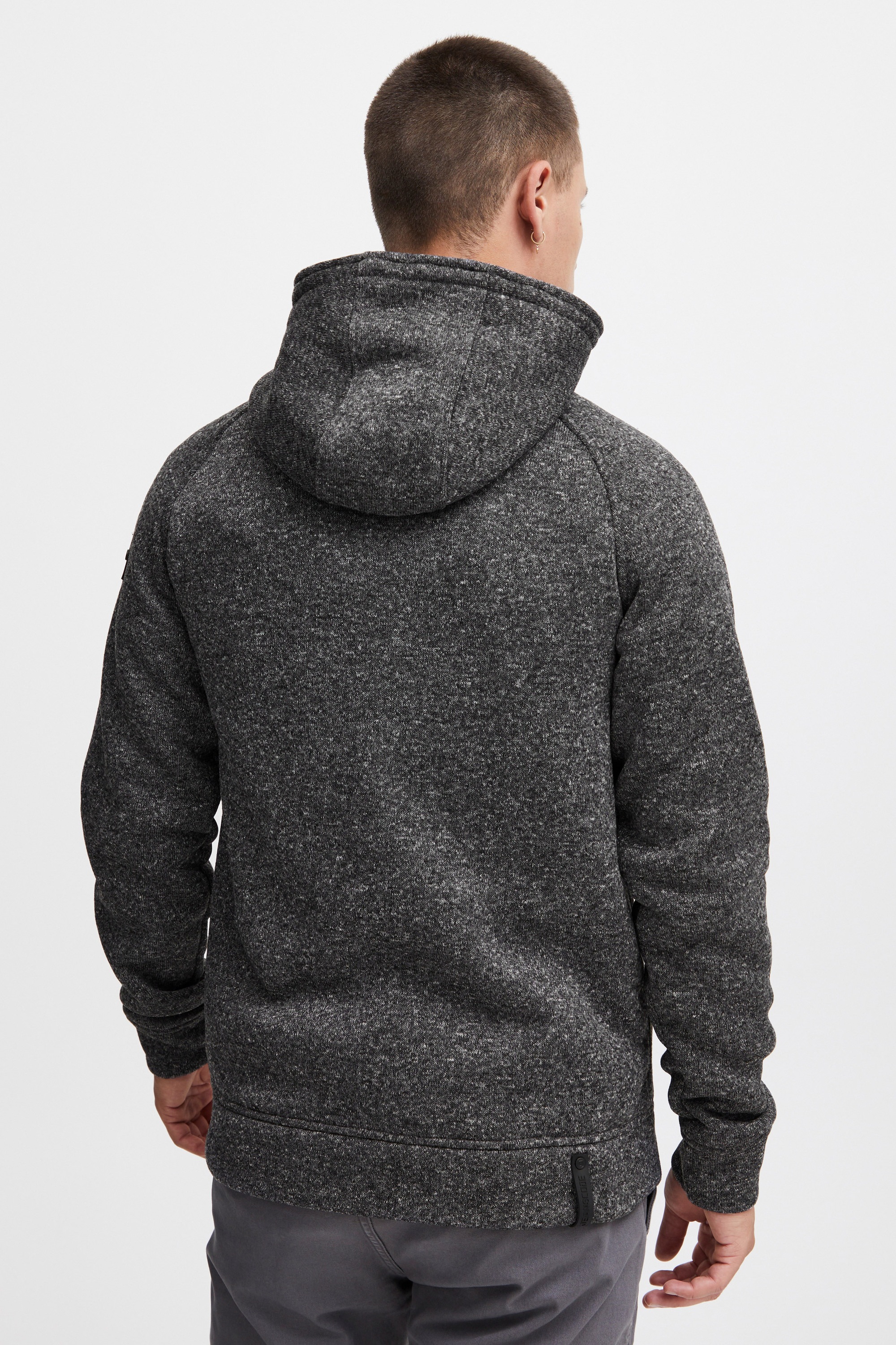 INDICODE IDChillingworth Men Hooded Fleece Jacket Grey Mix L 3