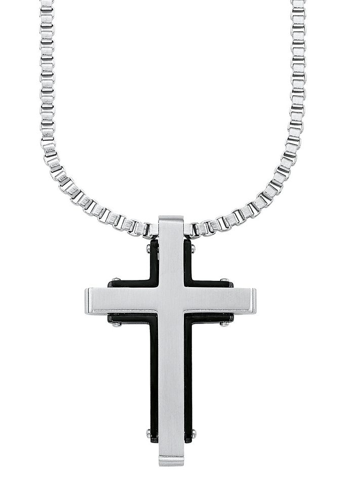 s.Oliver Kette mit Anhänger »Halskette Kreuz, 9076956«, Edelstahl ▷ kaufen  | BAUR