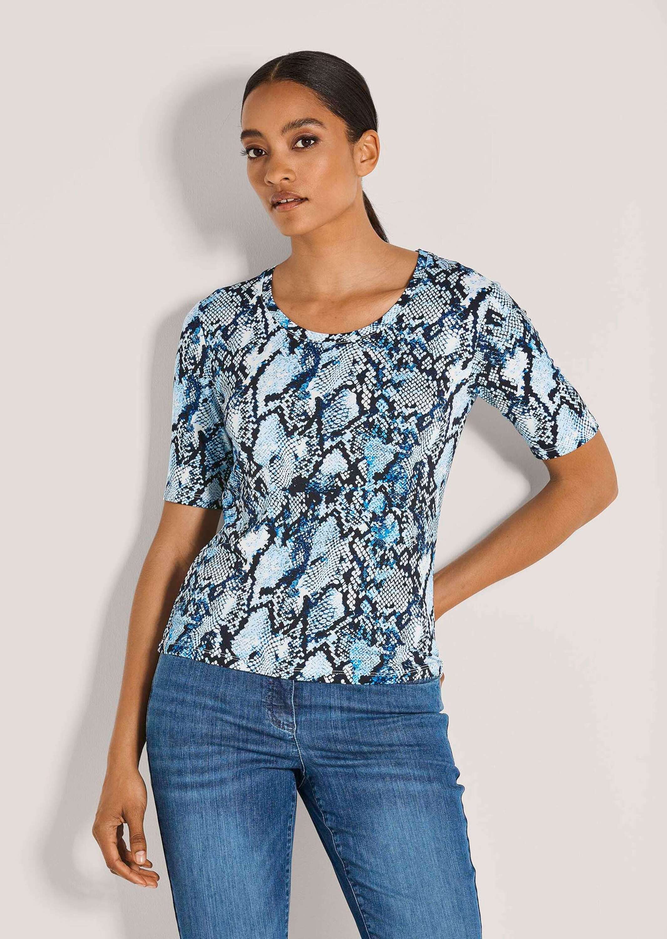 Thumbnail - MADELEINE Kurzarmshirt "Blusenshirt Modisches Oberteil mit Animal-Print"