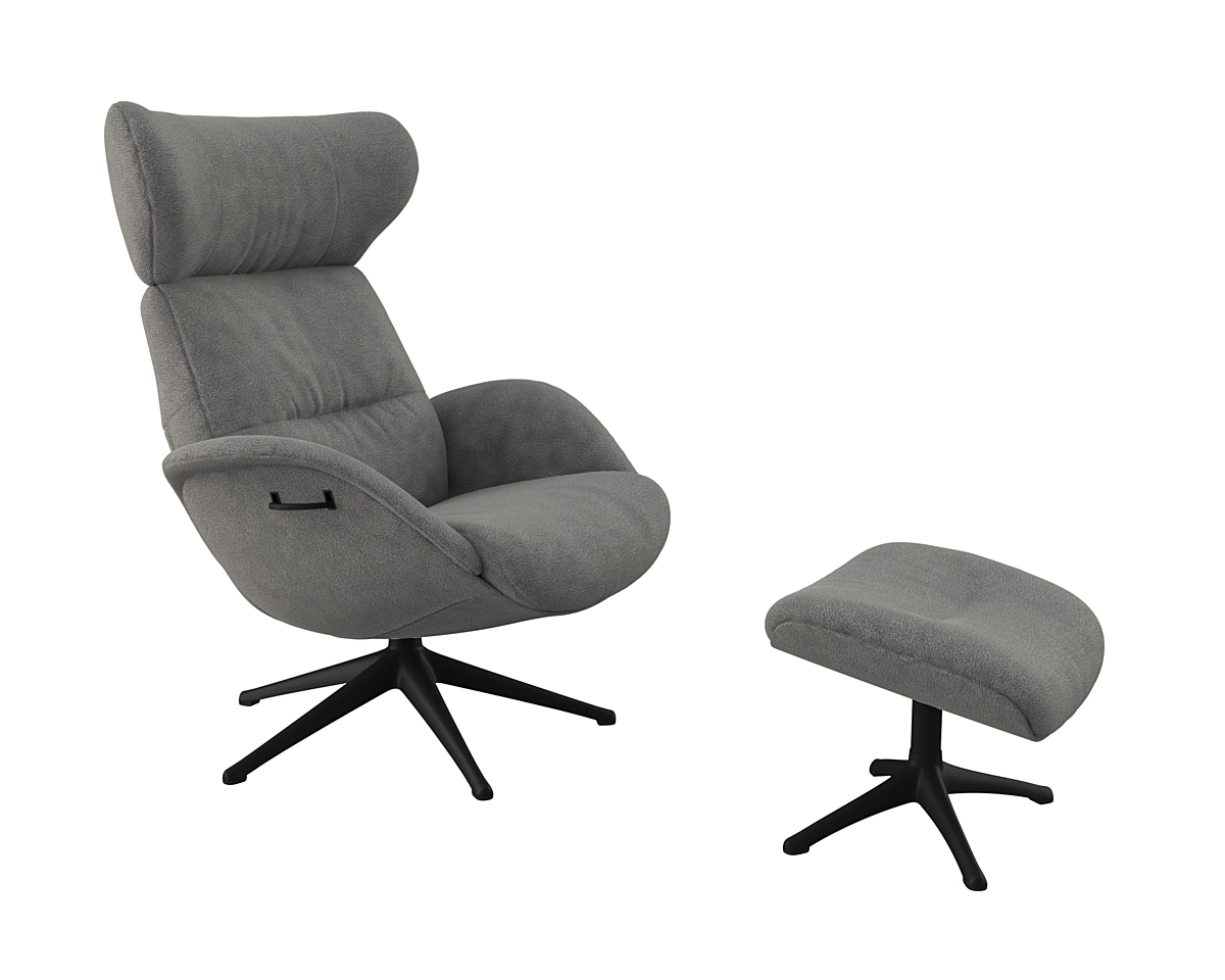 FLEXLUX Relaxsessel »Relaxchairs More«, Premium Komfort, Rücken- &  Kopfteilverstellung, drehbar, Fuß schwarz | BAUR