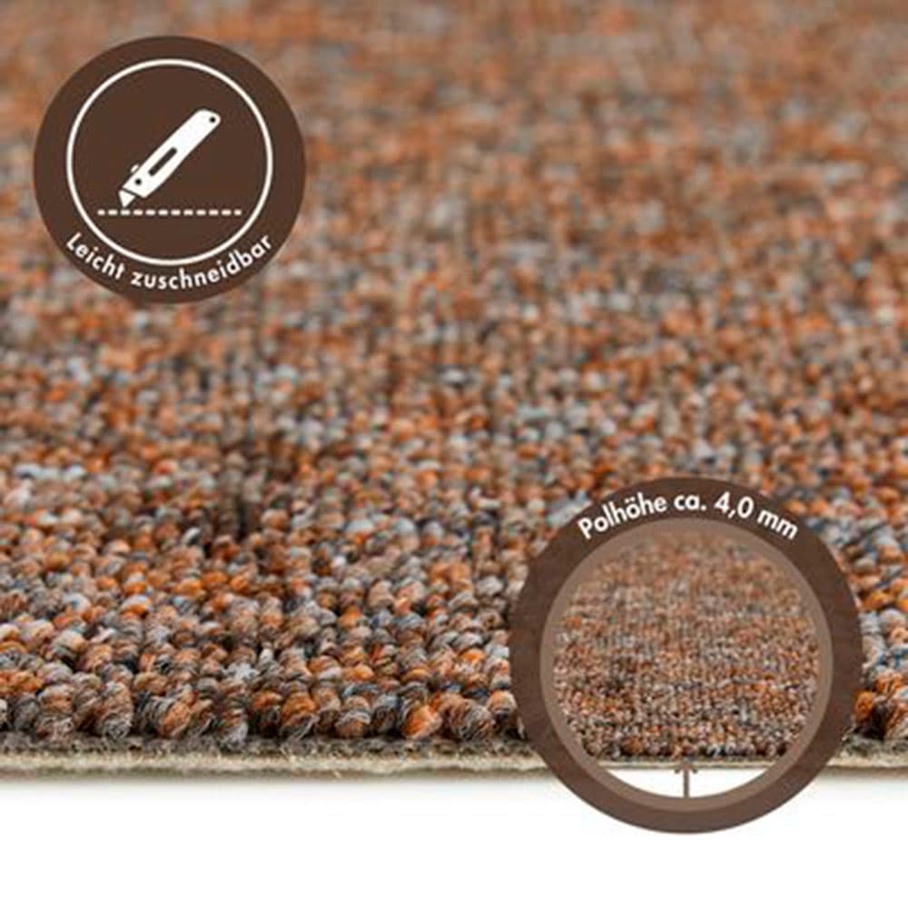 Andiamo Teppichboden »Carlos, Feinschlinge, Made in Netherlands«, rechteckig, 6,5 mm Höhe, melierte Optik, Breite 400 cm oder 500 cm, strapazierfähig