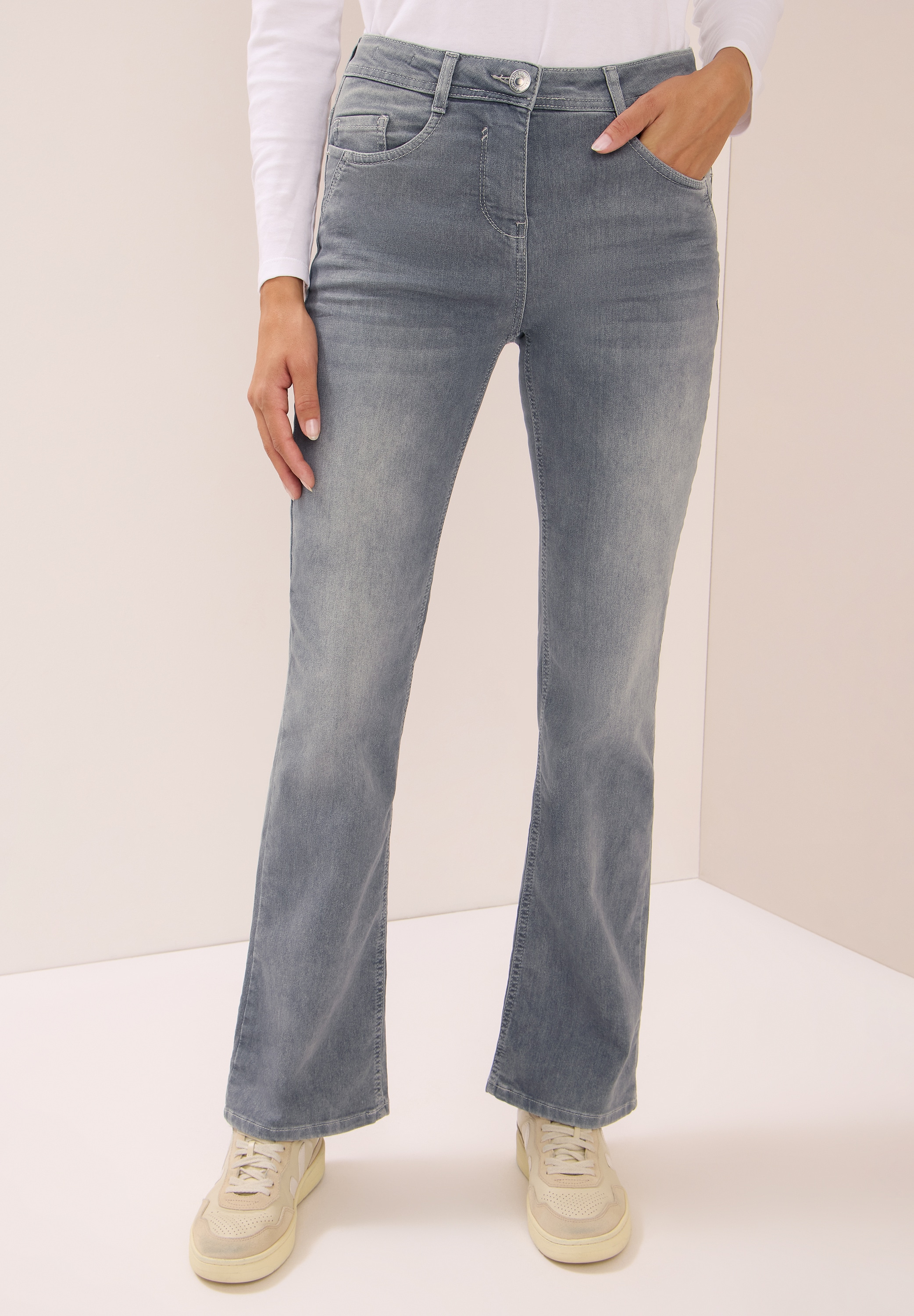 Cecil Bootcut-Jeans, aus Baumwolle mit Stretchanteil