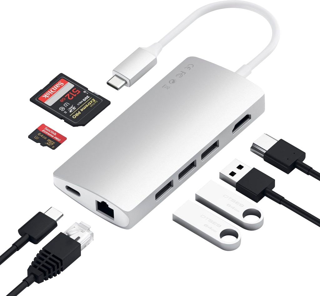 Satechi Adapter »Type-C Multi-Port Hub 4K Ethernet V2«
