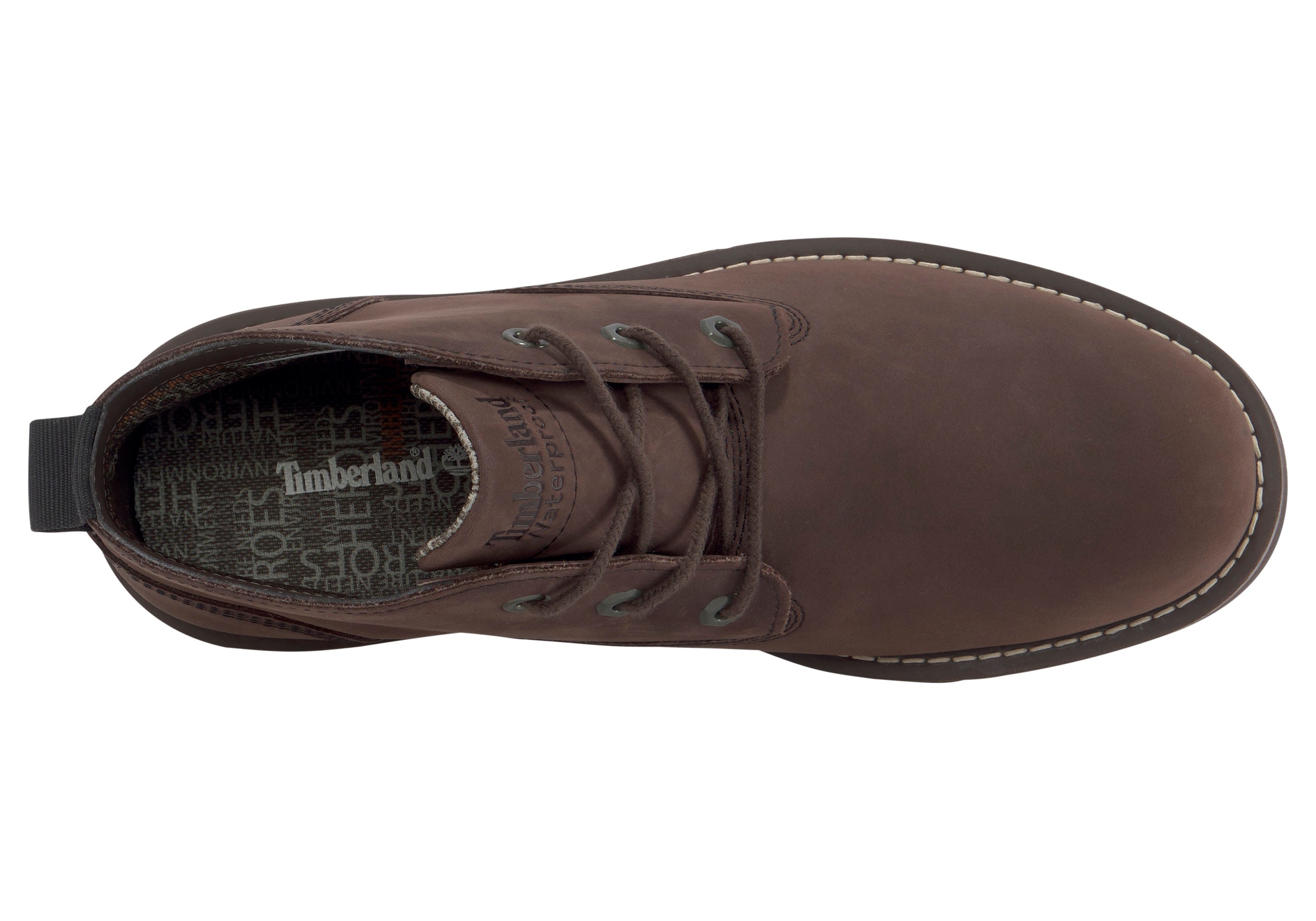 Schnürboots TIMBERLAND "Larchmont II WP Chukka", Herren, Gr. 41, braun (dunkelbraun), Leder, Schuhe Schnürboots, Winterstiefel, Schnürstiefel, Winterschuhe, wasserdicht 4