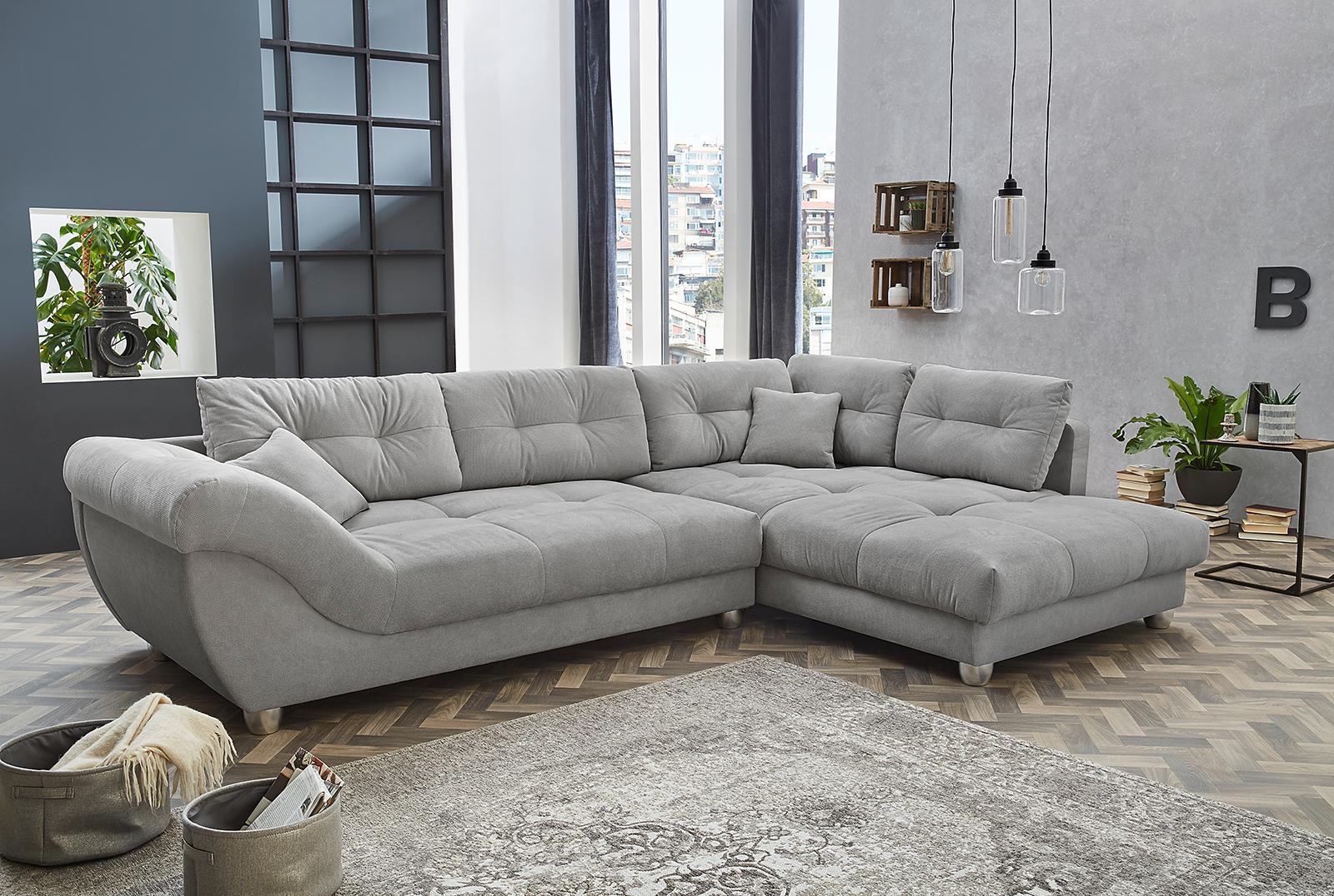 Jockenhöfer Gruppe Ecksofa "Siena L-Form, B: 346 cm" mit Zierkissen, große Sitz- und Liegefläche
