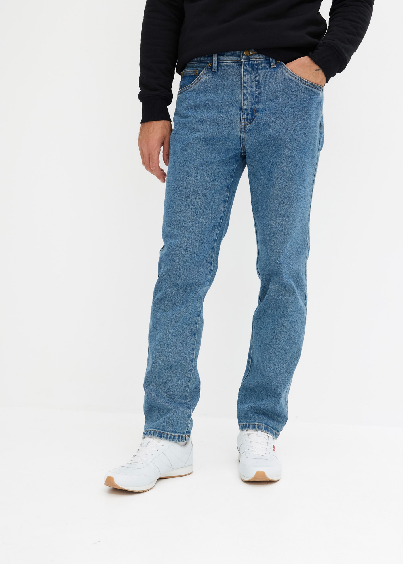 bonprix "Classic Fit Stretch-Jeans, Straight" klassische Passform, aus Baumwolle mit Elasthan