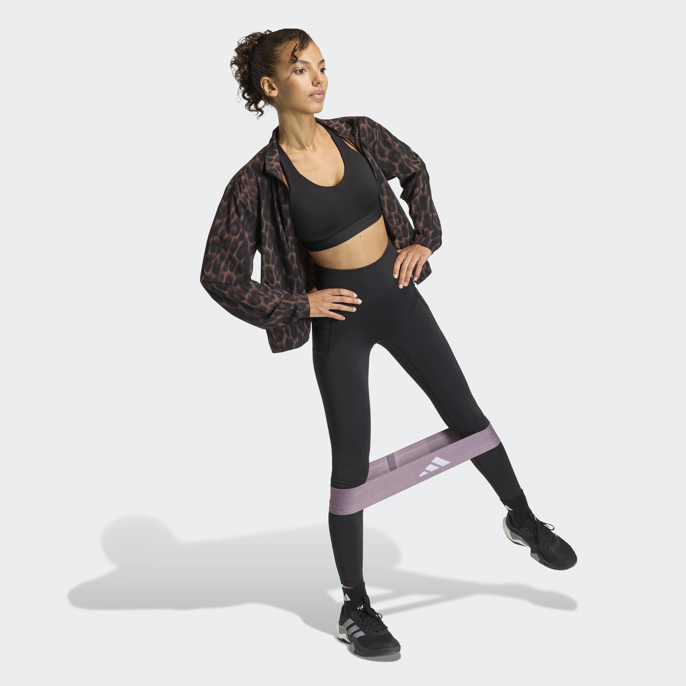 adidas Performance Rollkragenpullover »WORKOUT ESSENTIALS LEOPARD WOVEN« 1