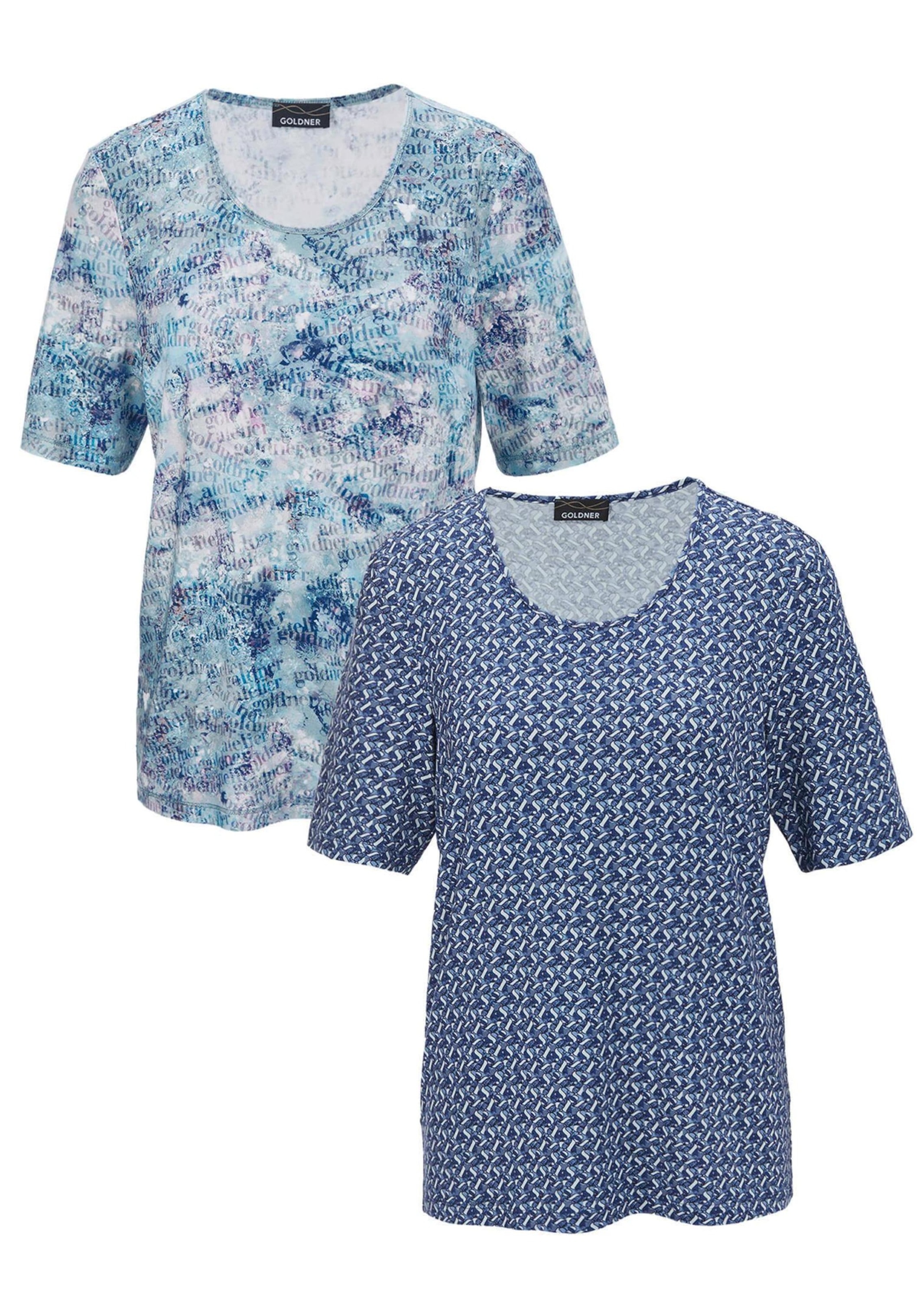 GOLDNER 2-in-1-Shirt "T-Shirt-Set mit Rundhalsausschnitt" Ohne