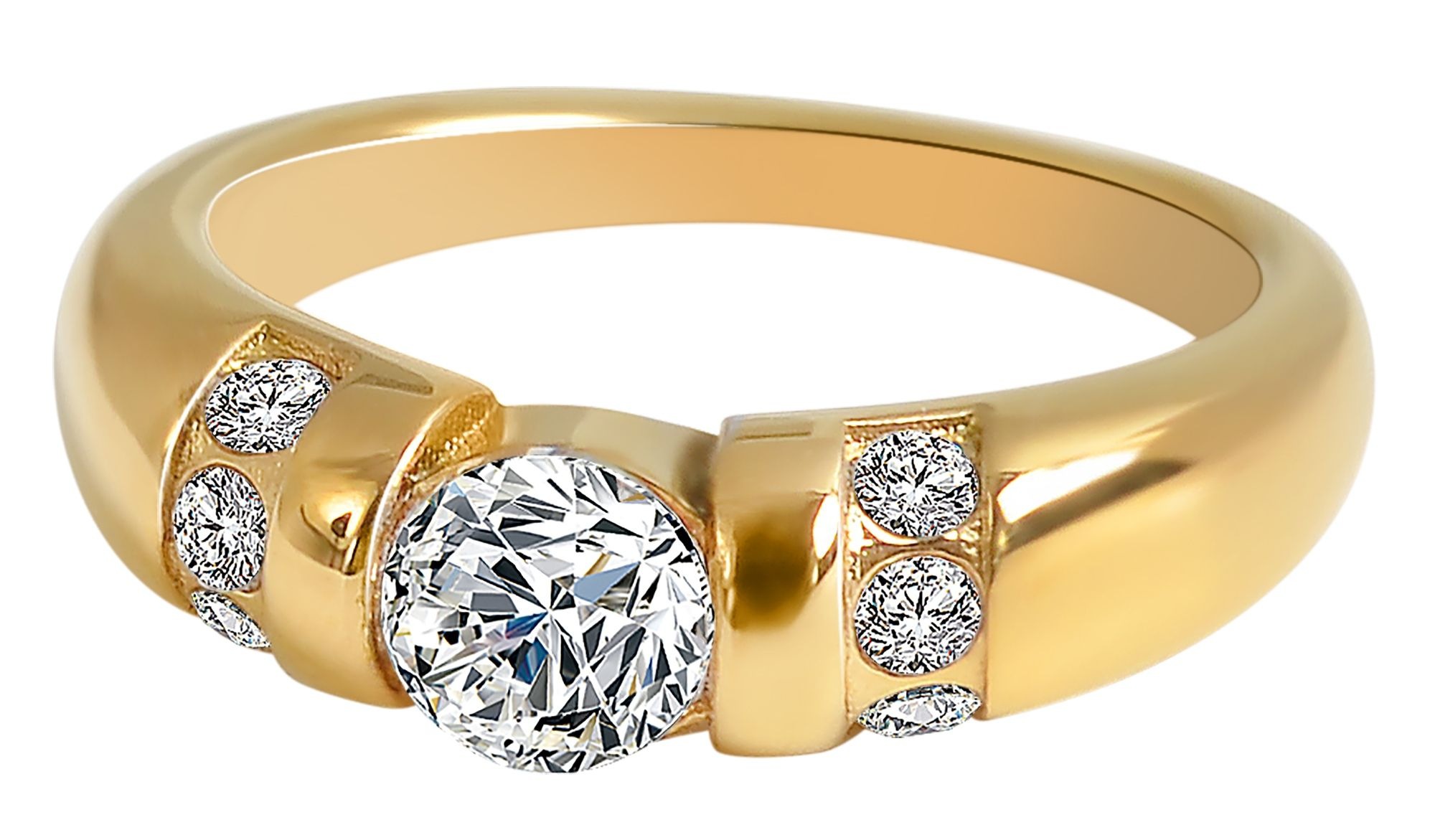 Adelia's Women's Ring Stainless Steel Gold Size 62 2