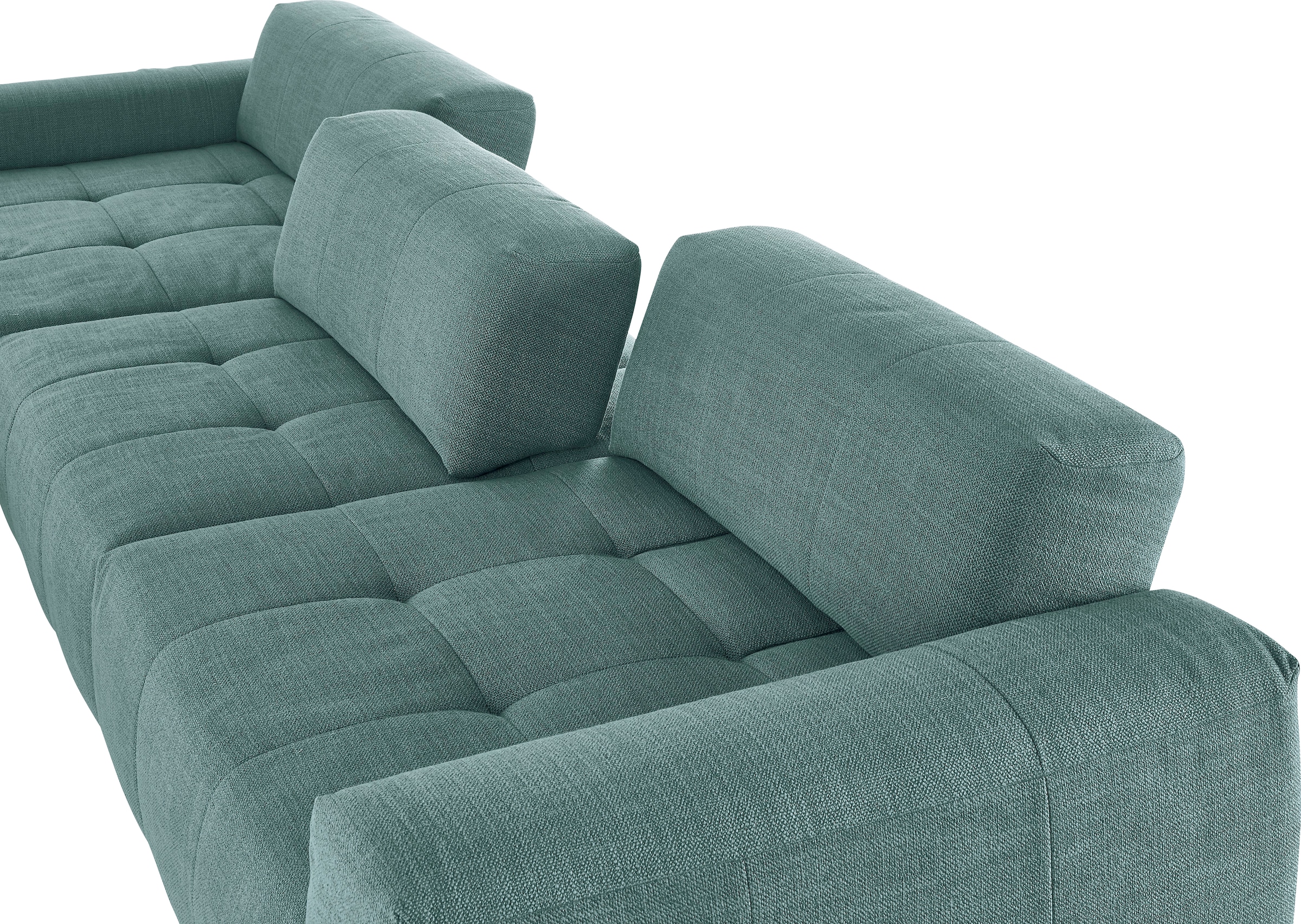 3C Candy Ecksofa »Yoshy mit Komfortfunktionen, modern und bequem, L-Form«, Zwei verschiedene Sitztiefen durch verstellbare Rückenlehne