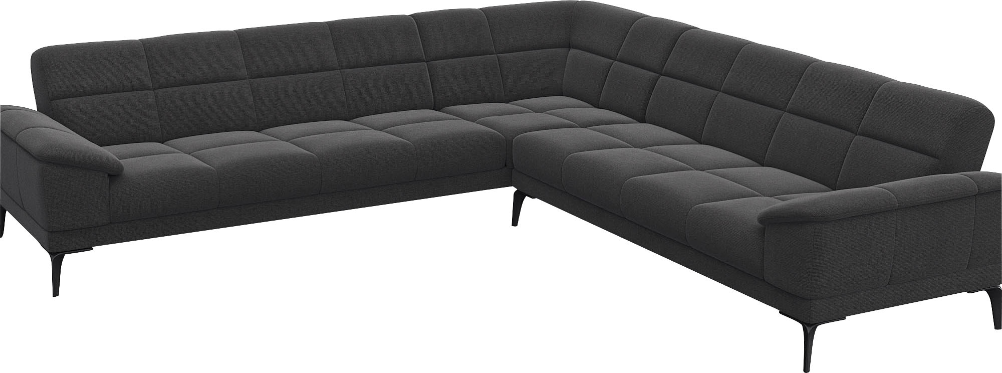 FLEXLUX Ecksofa "Viale L-Form, mit attraktiver und aktueller Rückensteppung günstig online kaufen