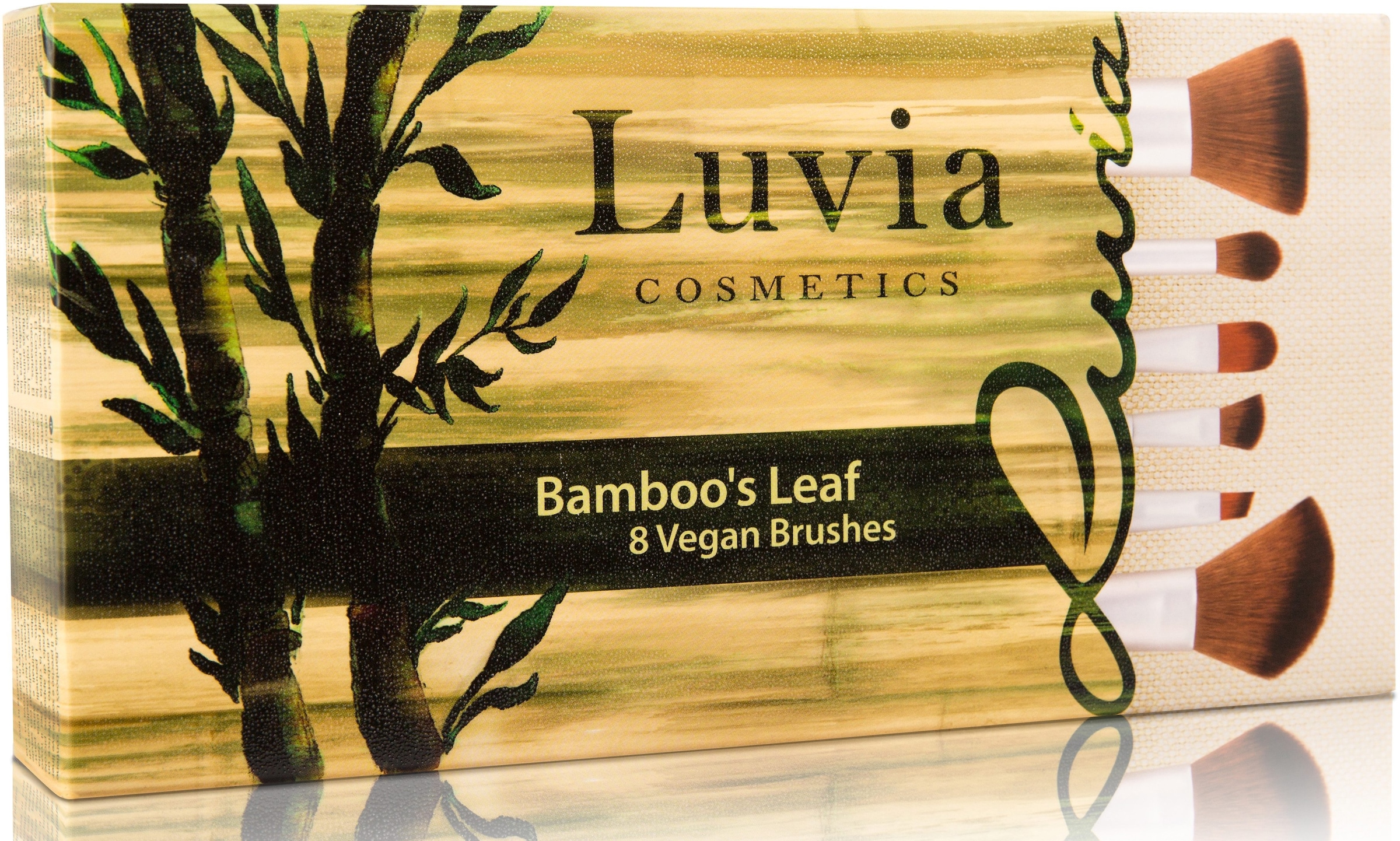 Luvia Cosmetics Kosmetikpinsel-Set »Bamboo's Leaf«, (8 tlg., mit Aufbewahrungstasche), vegan