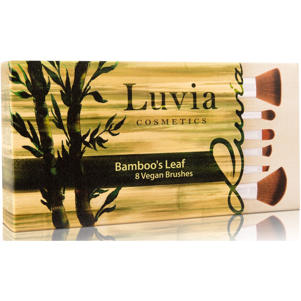 Luvia Cosmetics Kosmetikpinsel-Set »Bamboo's Leaf«, (8 tlg., mit Aufbewahrungstasche)