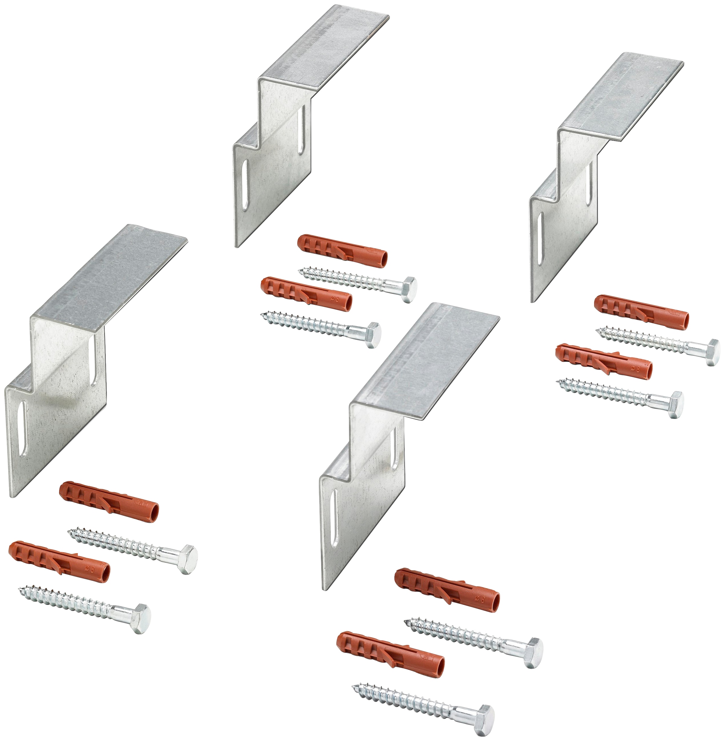 Wandhalter, (Set, 4 St.), für Bade-/Duschwannen und Whirlpools