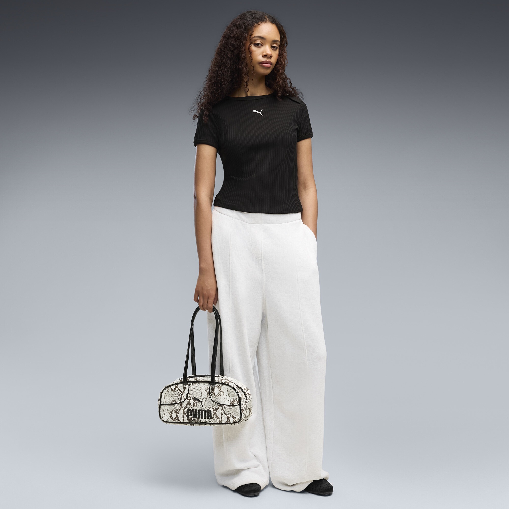 PUMA T-Shirt »Essentials Ribbed Slim T-Shirt Damen«