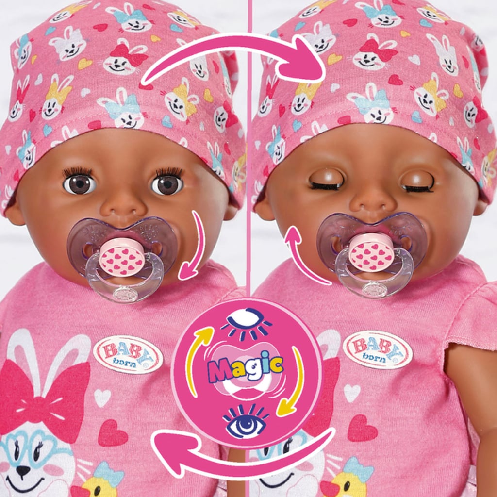 Baby Born Babypuppe »Magic Girl Brown Eyes, 43 cm«, (Set, 13 tlg.)