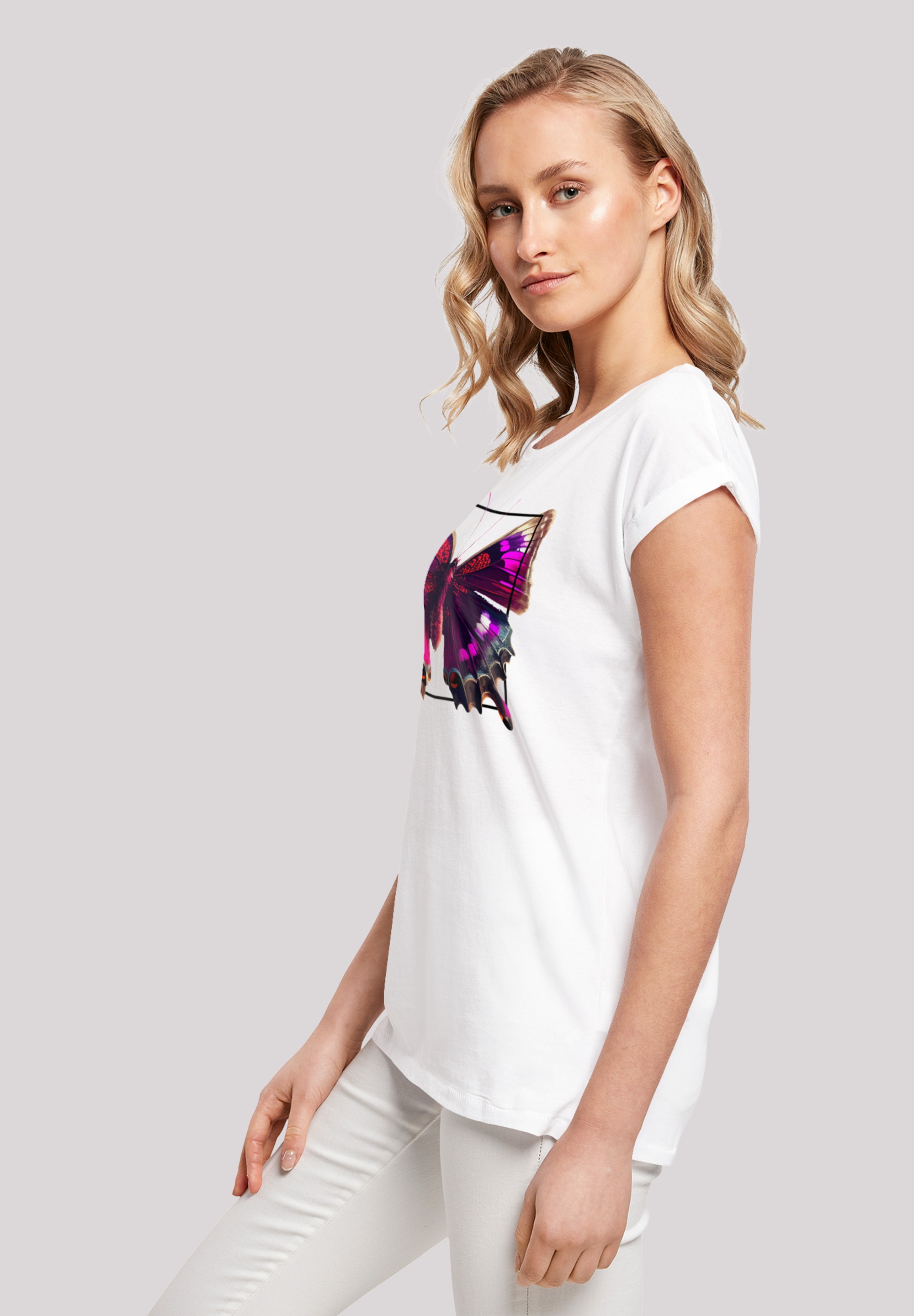 F4NT4STIC T-Shirt »Pink Schmetterling SHORT SLEEVE TEE«, Print
