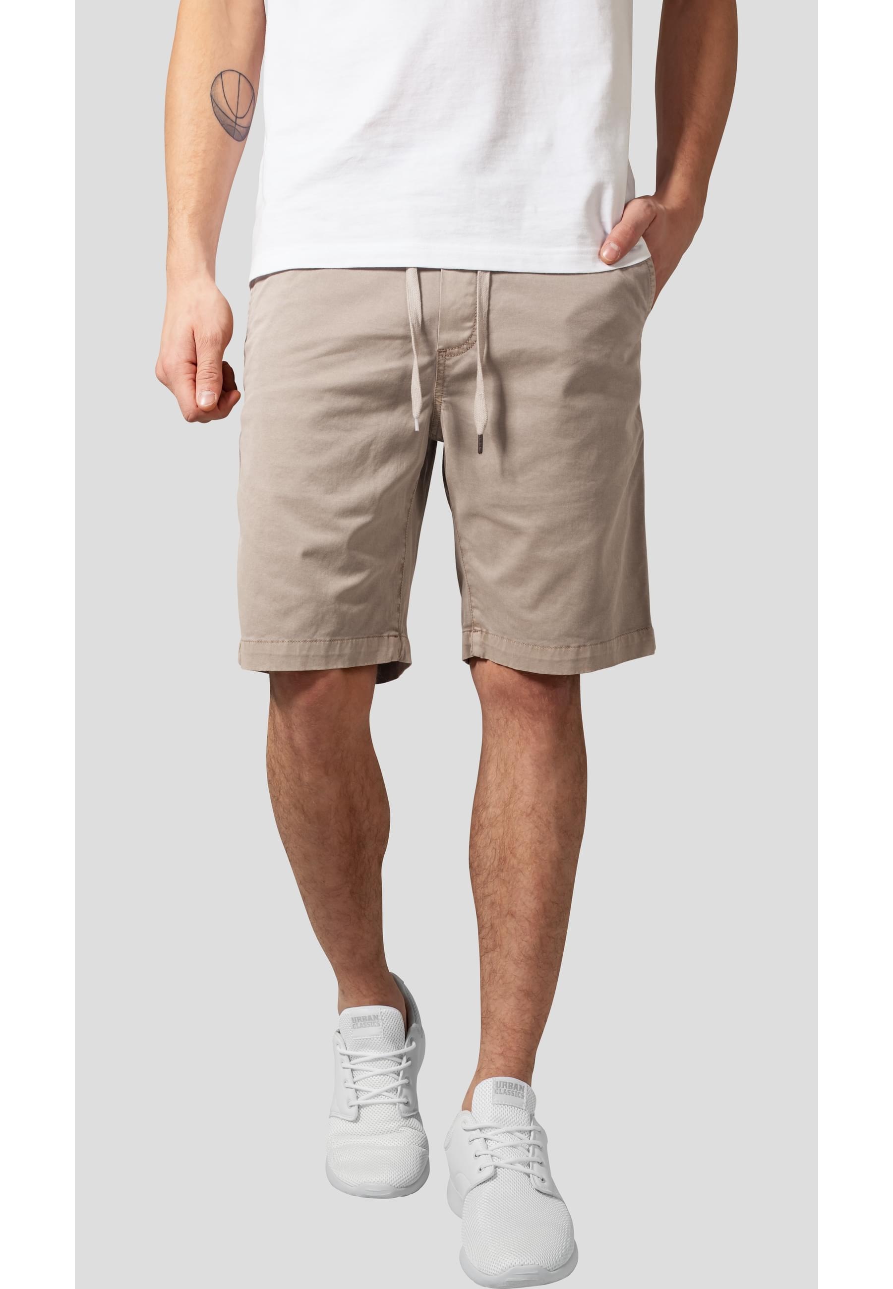 URBAN CLASSICS Stoffhose »Urban Classics Herren Stretch Twill Joggshorts«, (1 tlg.)