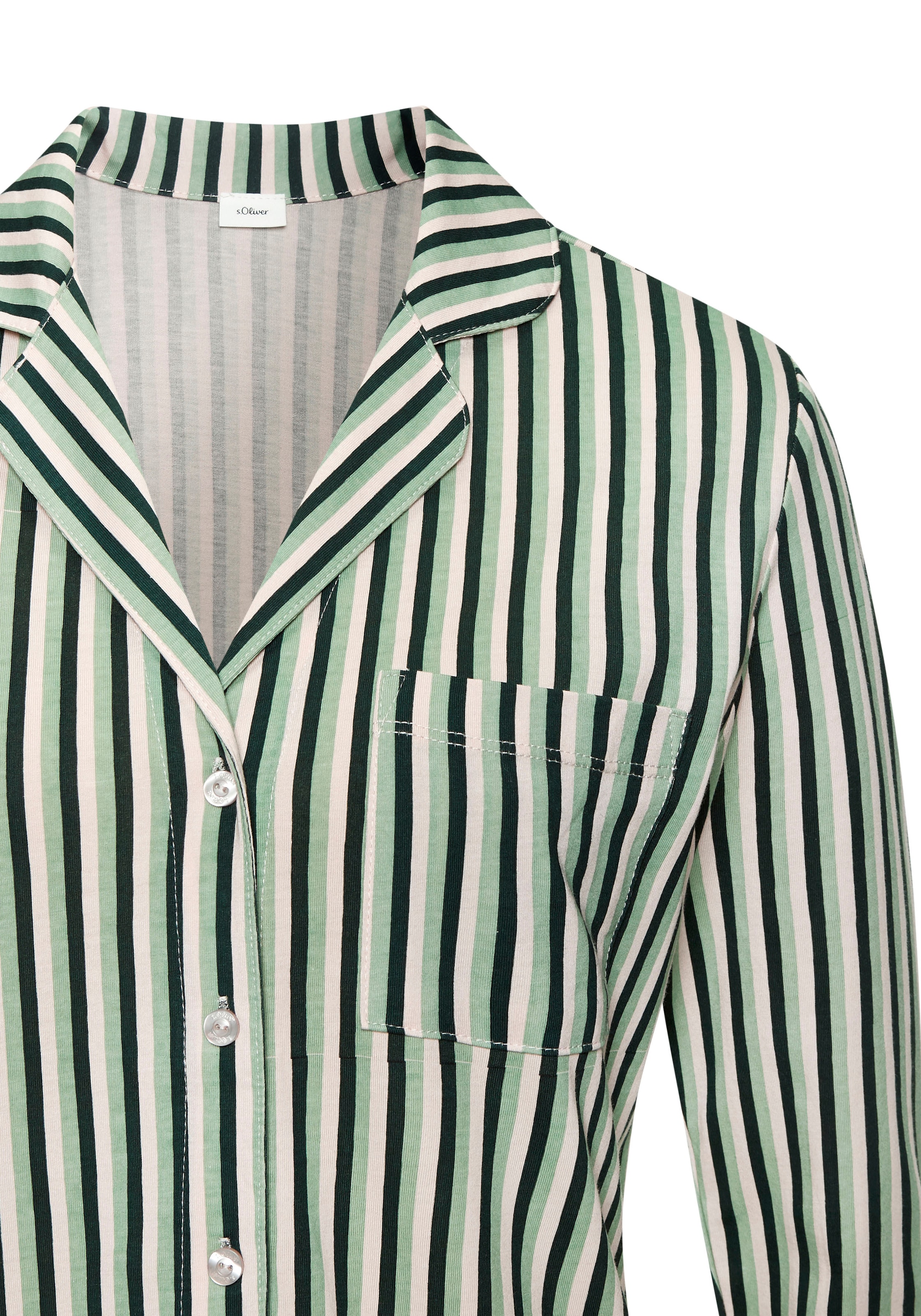 s.Oliver Pyjamaoberteil, mit schönem Alloverprint