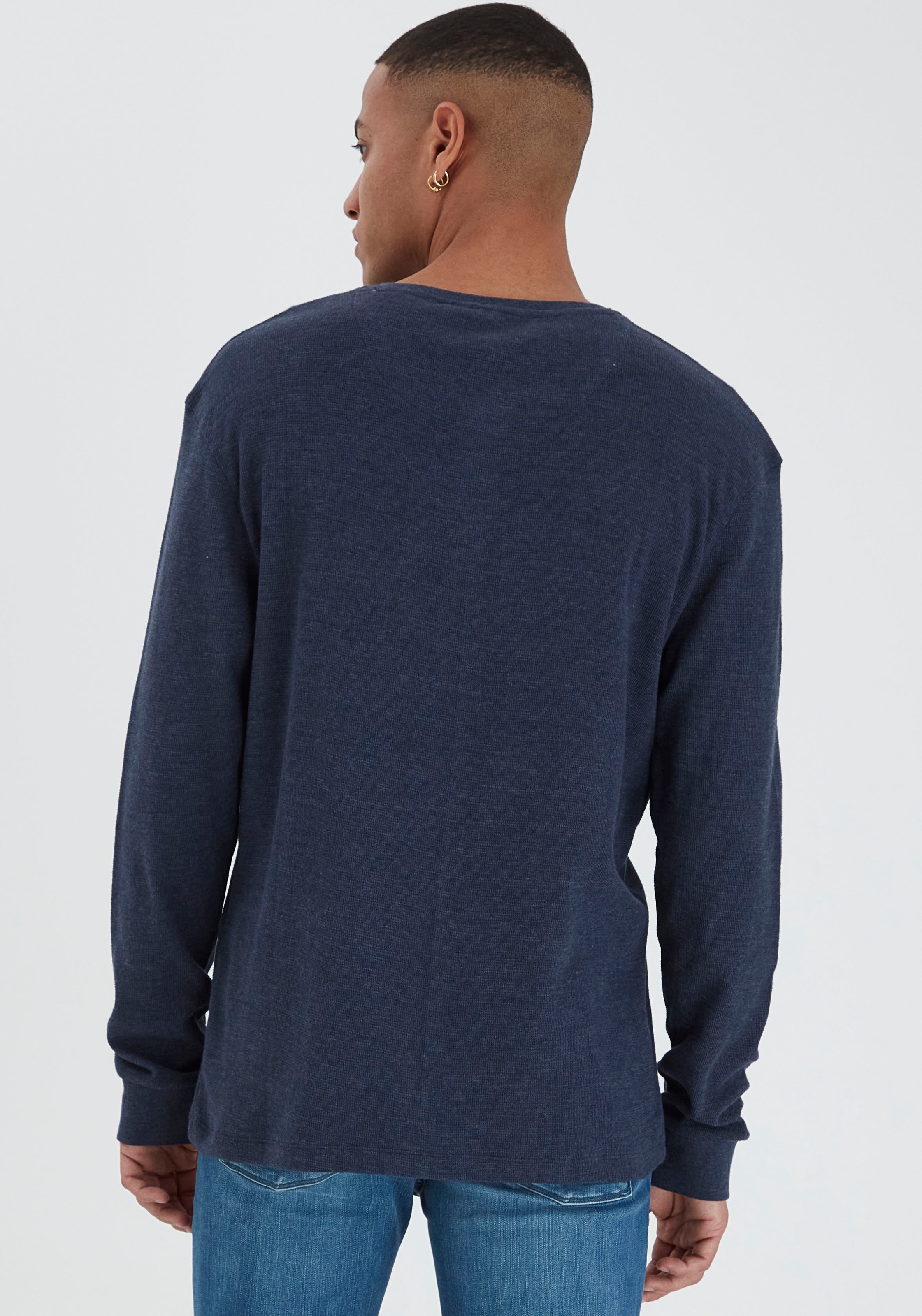 Blend BHNOBLE Herren Langarmshirt Blau XXL 3