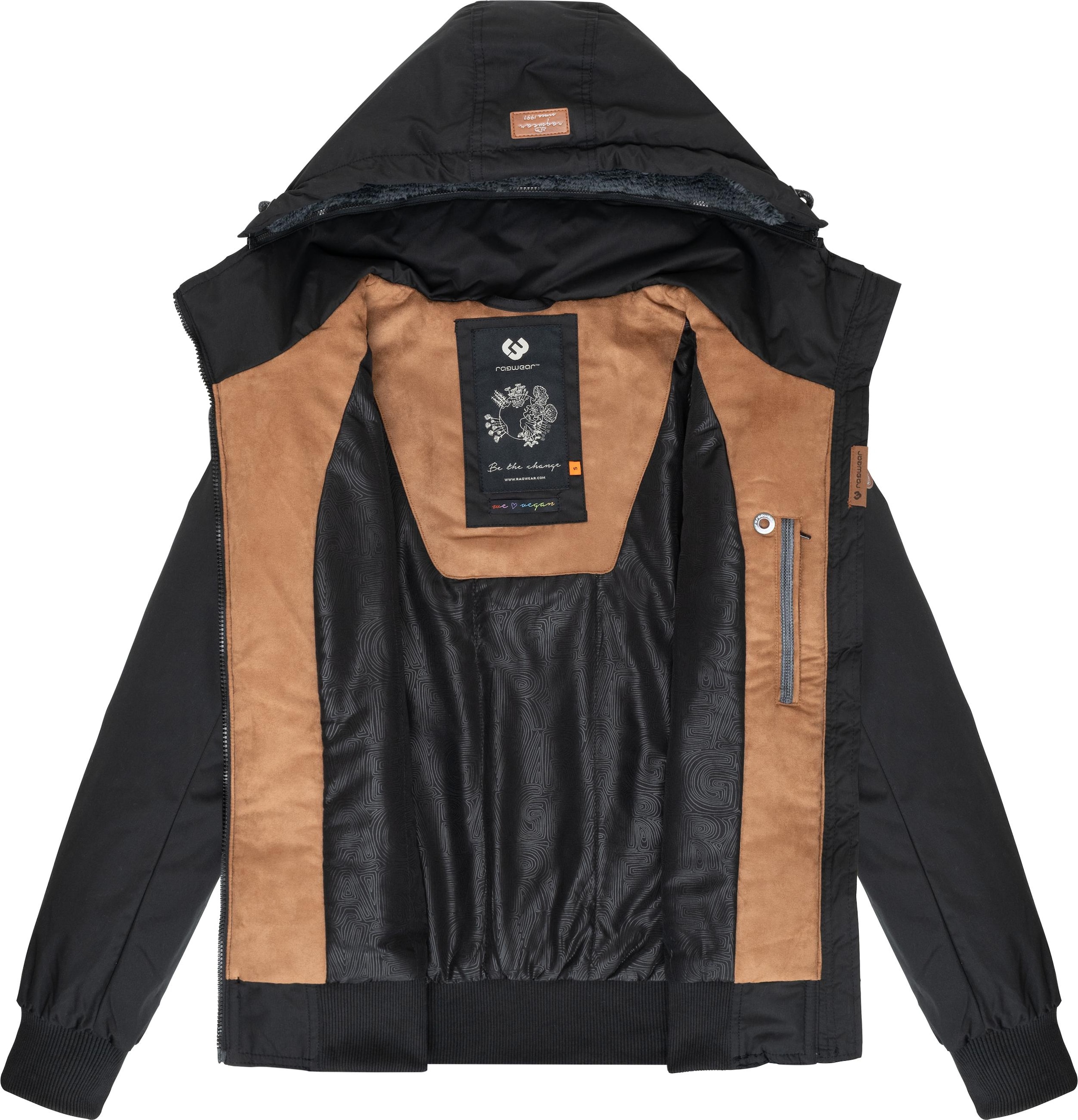 Ragwear Winterjacke »Jotty Winter«, mit Kapuze, stylische Outdoorjacke mit abnehmbarer Kapuze