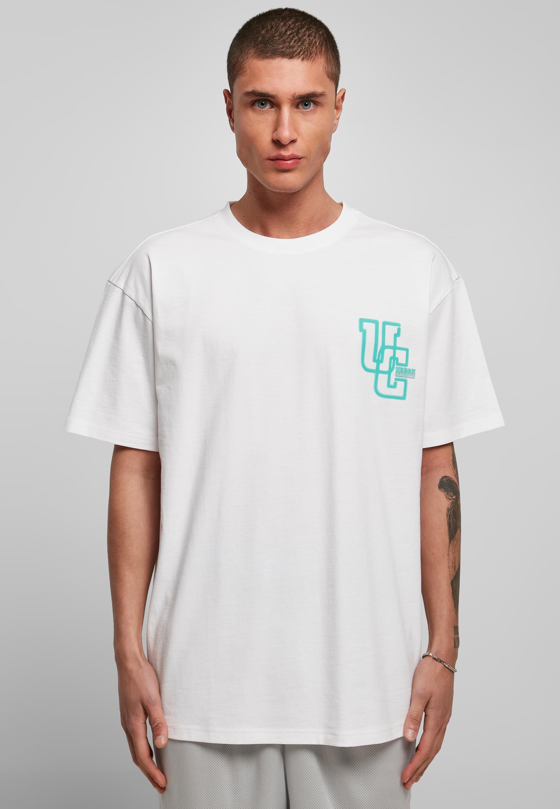 URBAN CLASSICS T-Shirt »Urban Classics Herren Glow Logo Tee«, (1 tlg.)