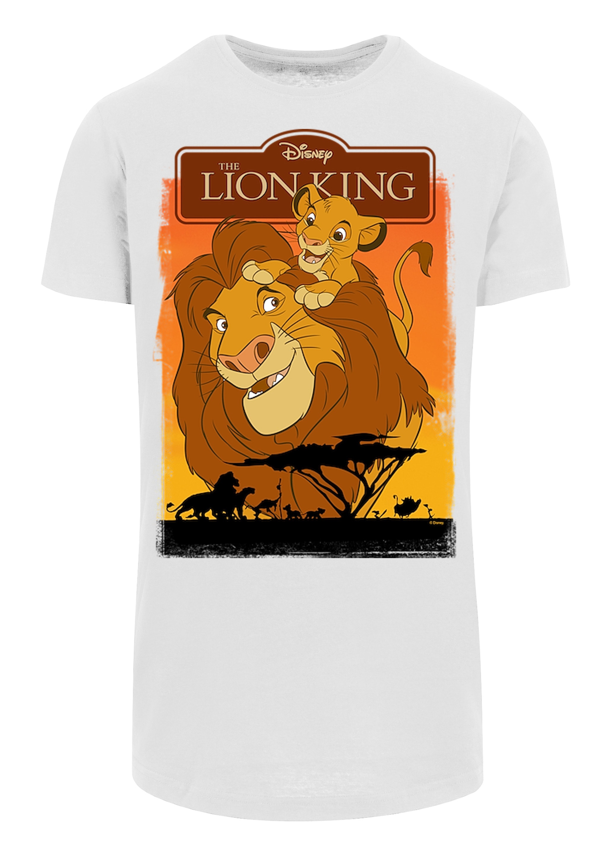 F4NT4STIC T-Shirt »Disney Der König der Löwen Simba und Mufasa«, Herren,Premium Merch,Lang,Longshirt,Bedruckt