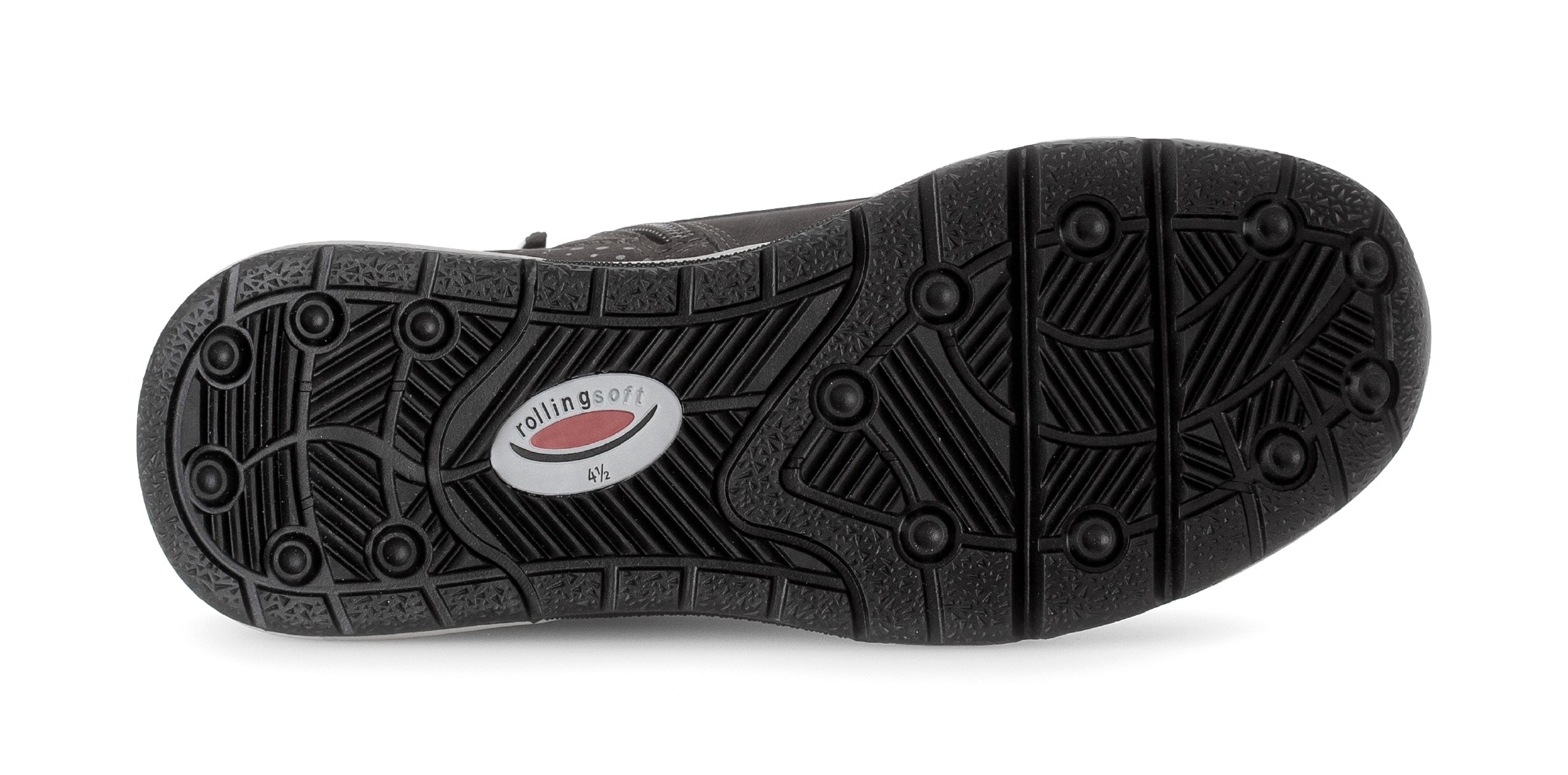 Gabor Rollingsoft Schnürboots, Keilabsatz, Freitzeitschuh, High-Top-Sneaker, Label an der Ferse