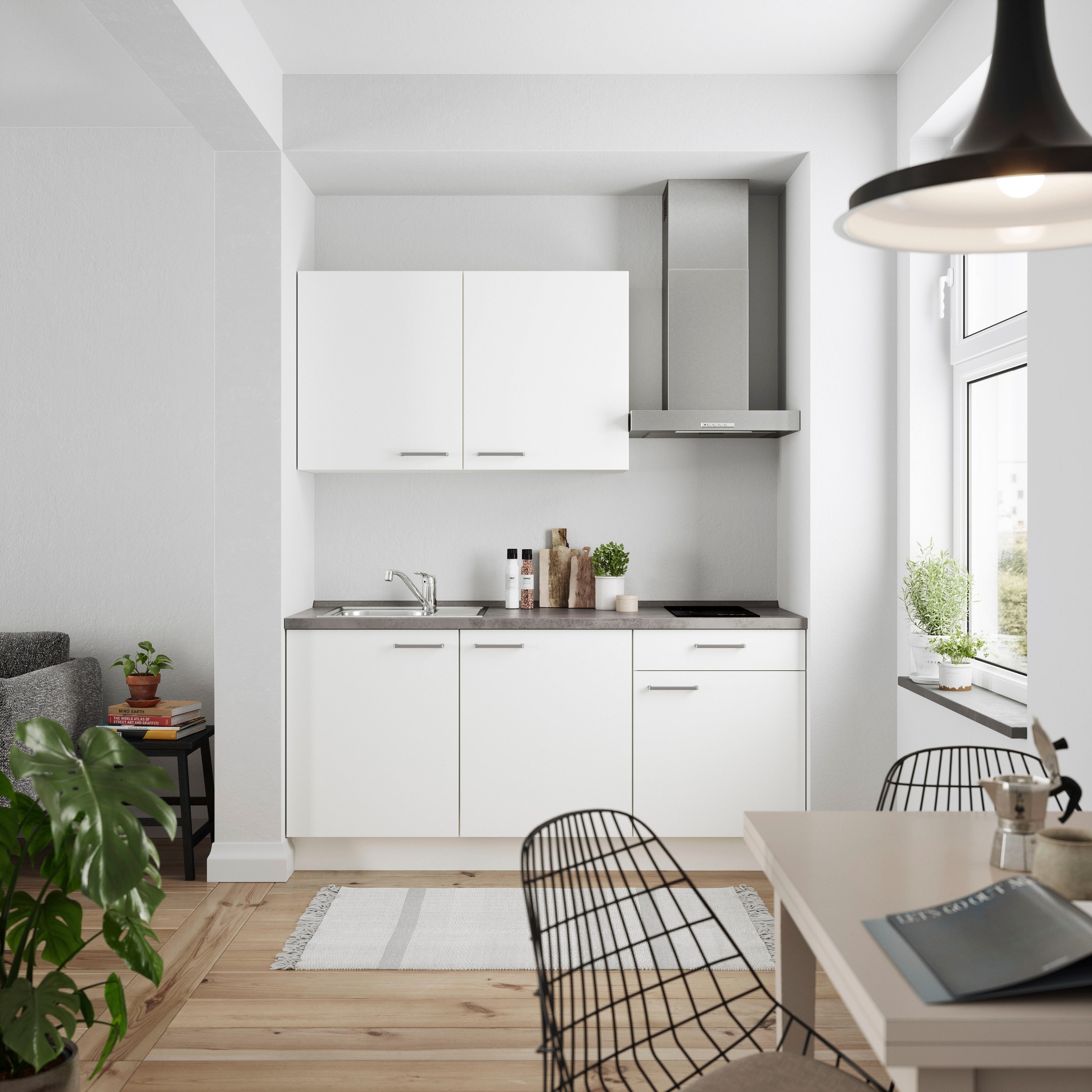 nobilia® Küchenzeile »"Touch I"«, vormontiert, Ausrichtung wählbar, Breite 180 cm, wahlw. mit E-Geräten