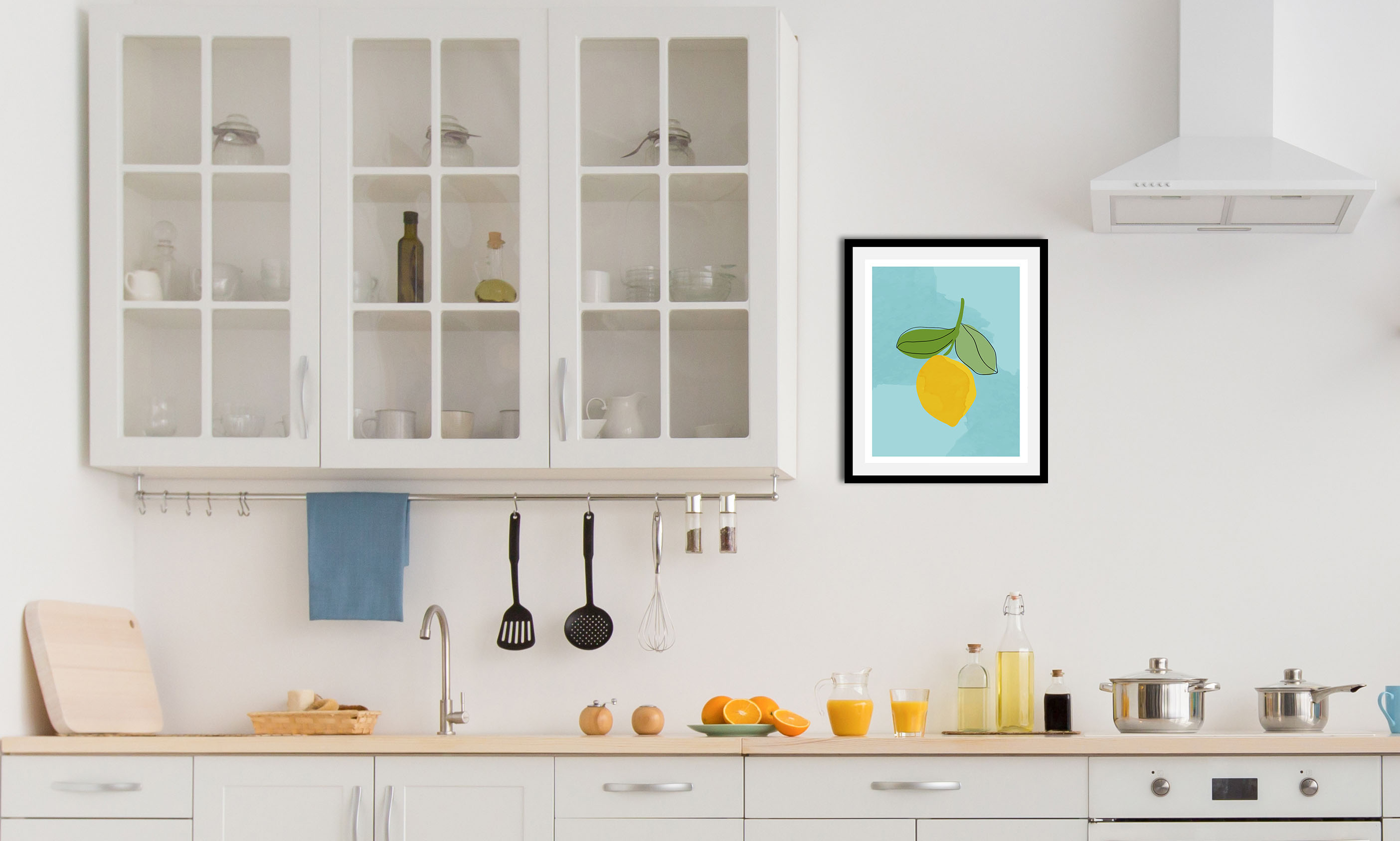 queence Bild "Fuego" Essen Figuren Kunst Lebensmittel Obst Obst Bilder 1 Stk. tlg. gerahmt
