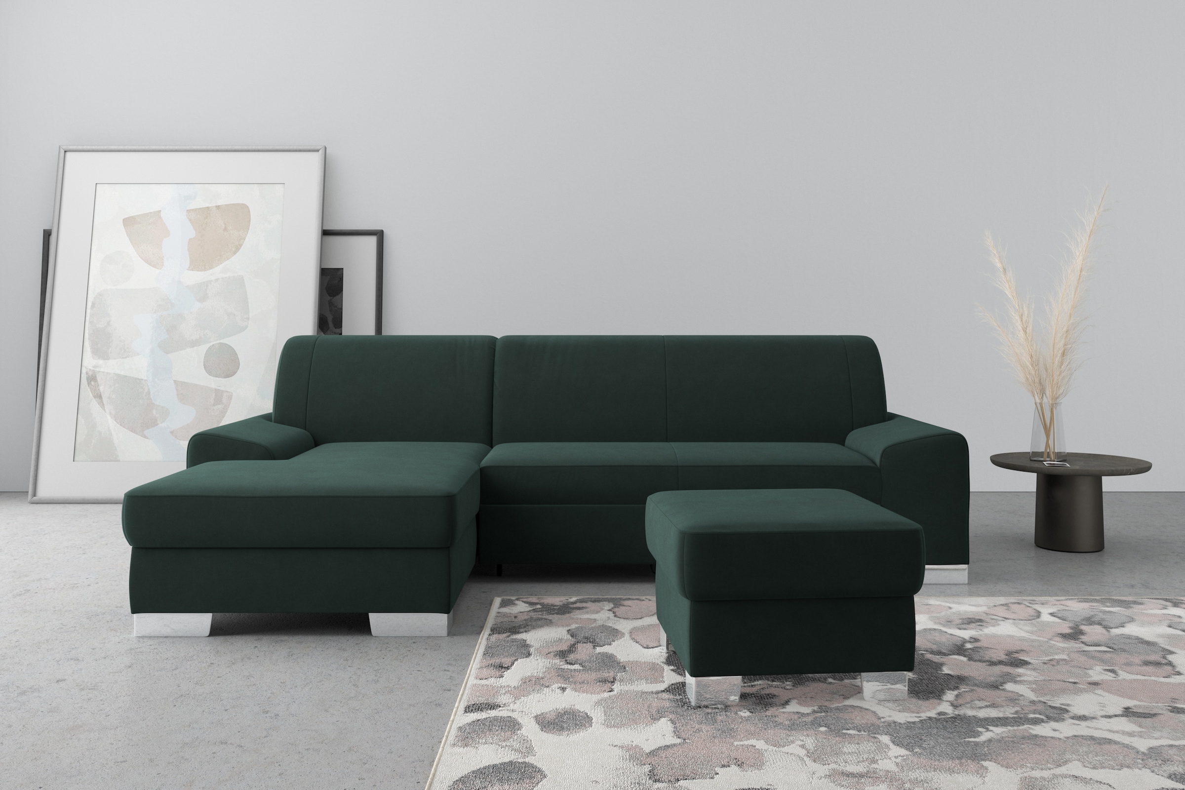 DOMO collection Ecksofa "Anzio L-Form, whlw. Bettfunktion, Federkern, hochw günstig online kaufen